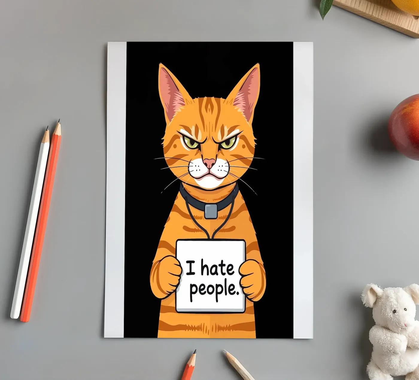 Grumpy Orange stickervel van Arjun