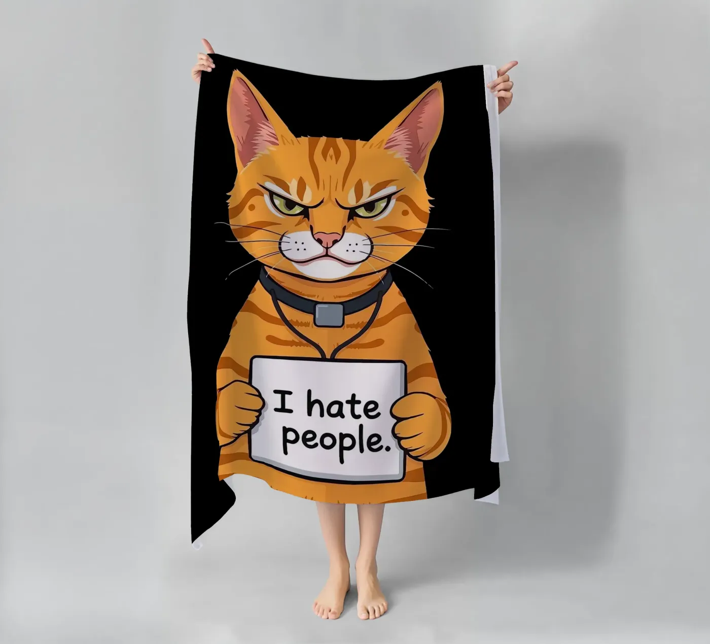 Grumpy Orange strandhanddoek van Arjun