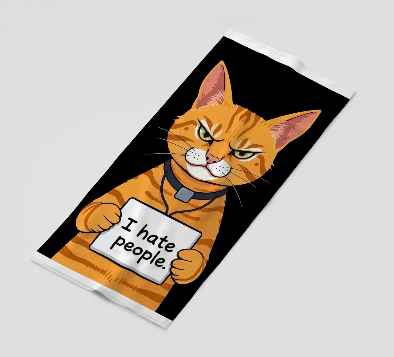 Mürrische Orange Strandtuch von Arjun