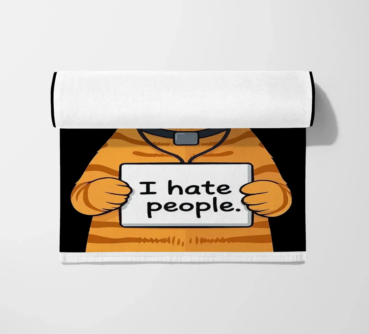 Mürrische Orange Strandtuch von Arjun