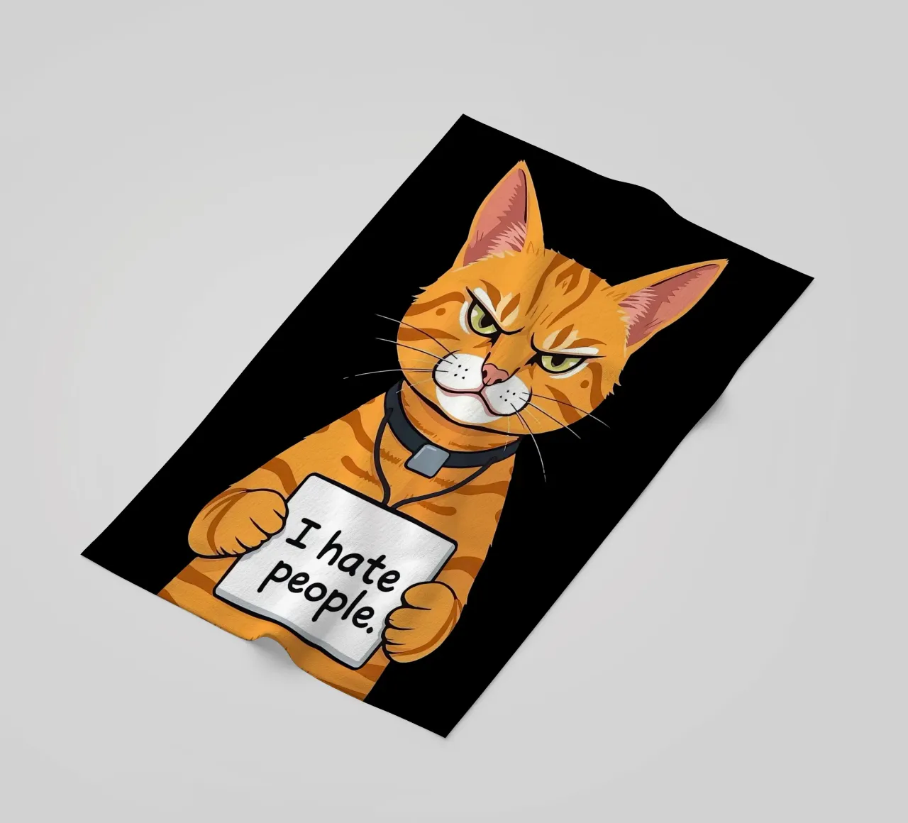 Mürrische Orange Strandtuch von Arjun