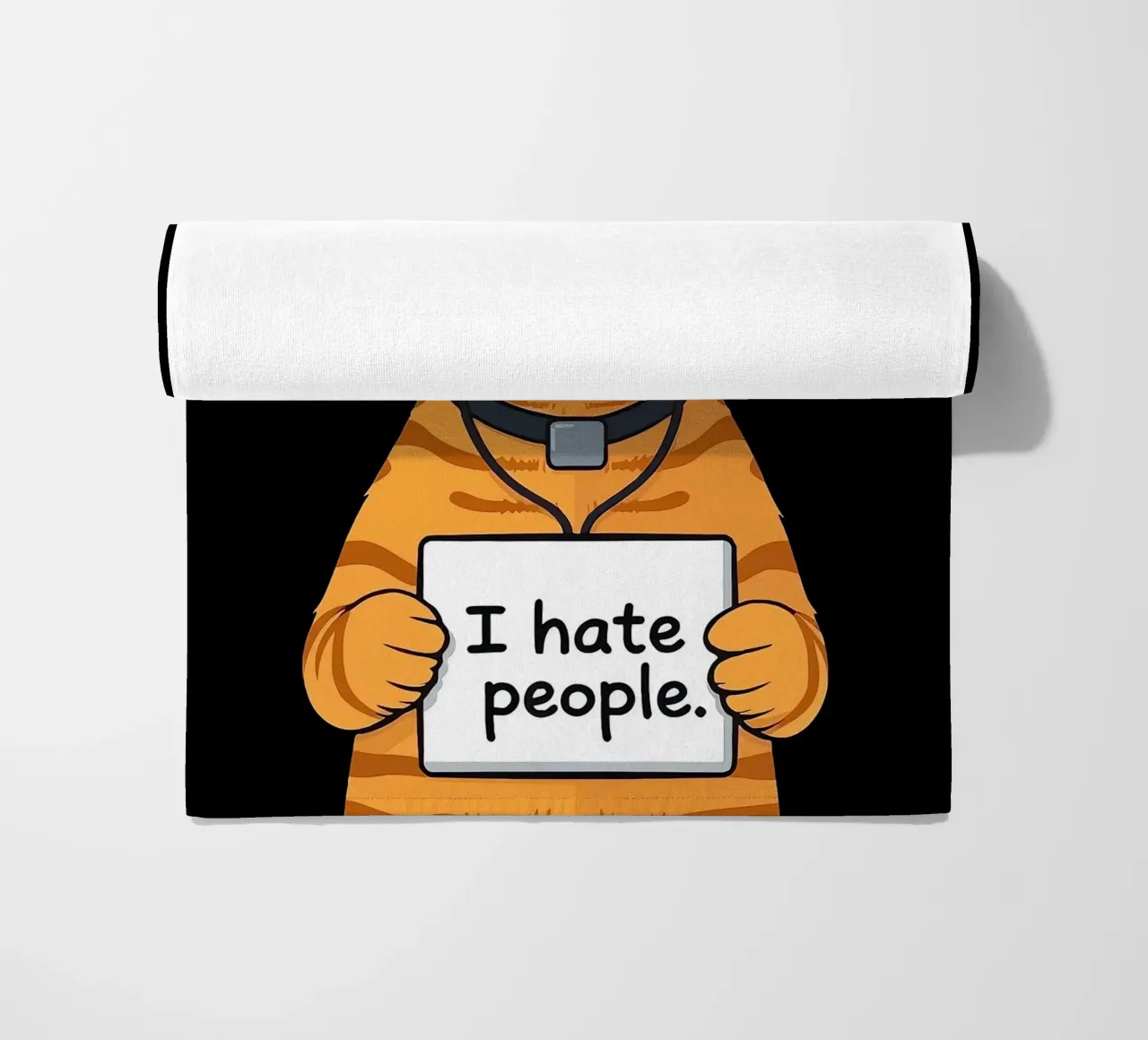 Mürrische Orange Strandtuch von Arjun