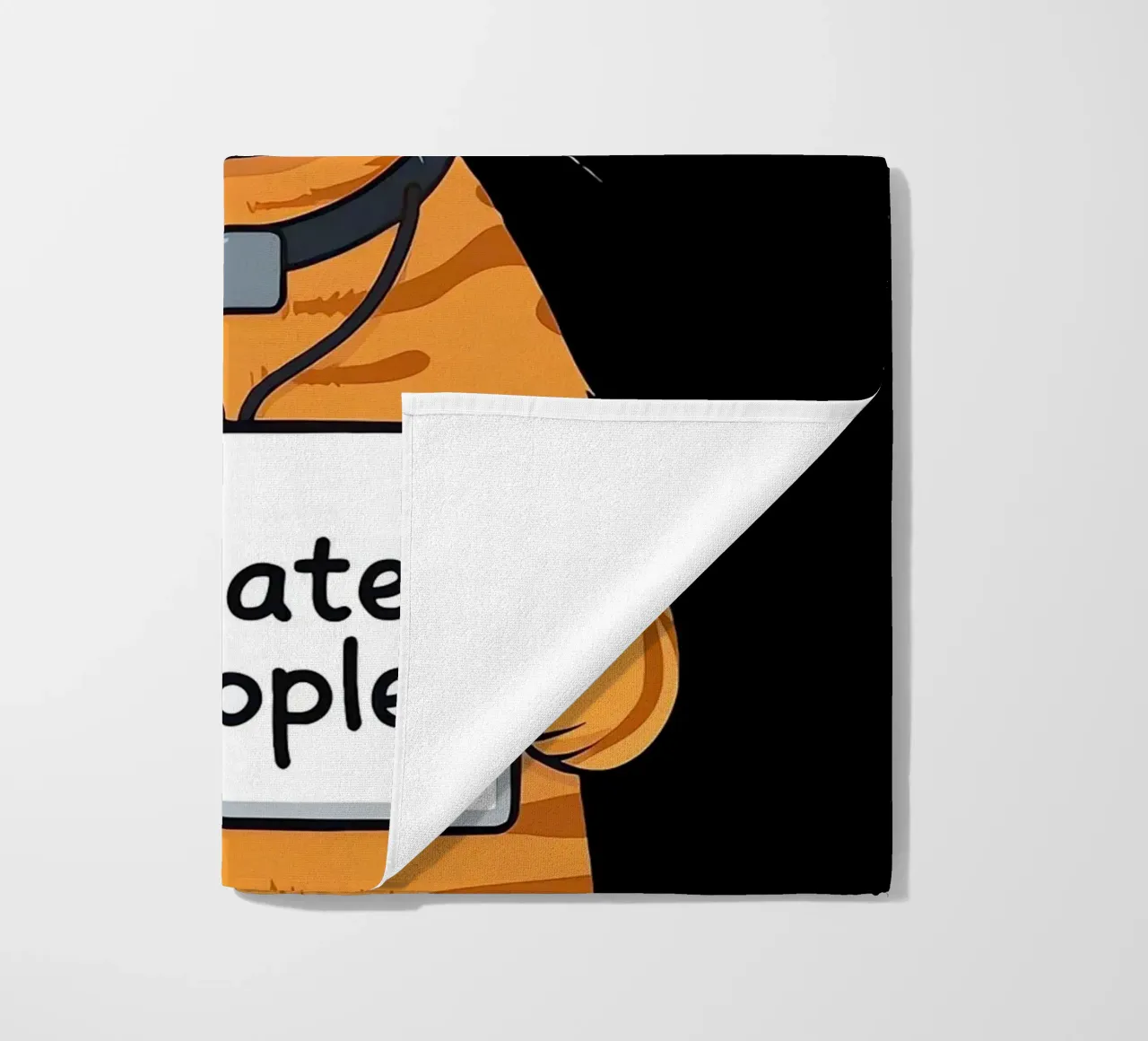 Mürrische Orange Strandtuch von Arjun