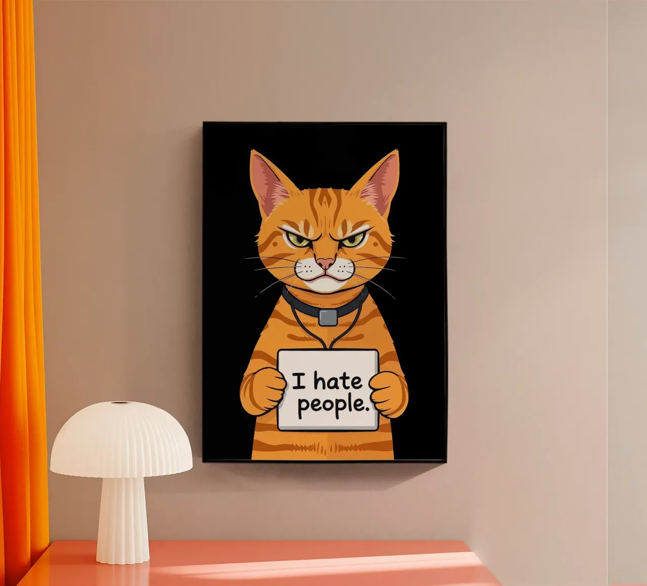 Grumpy Orange acryl van Arjun