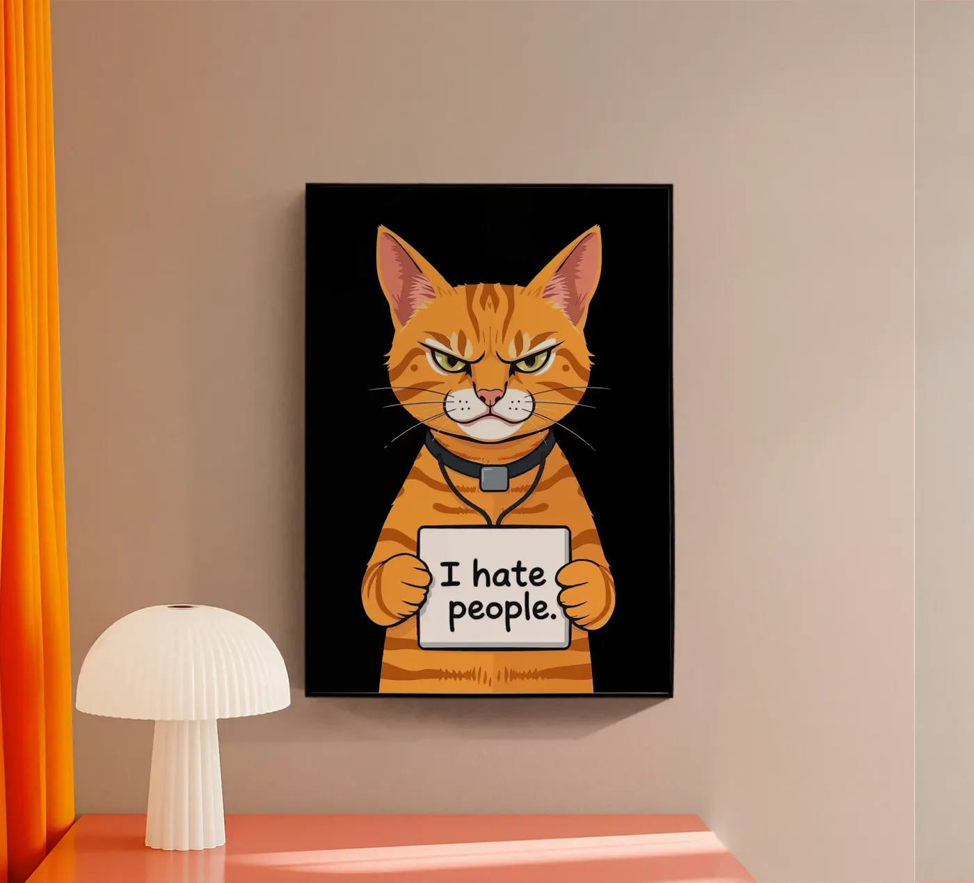 Grumpy Orange plexiglas de Arjun