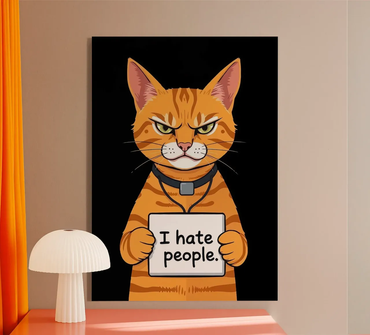 Grumpy Orange acryl van Arjun