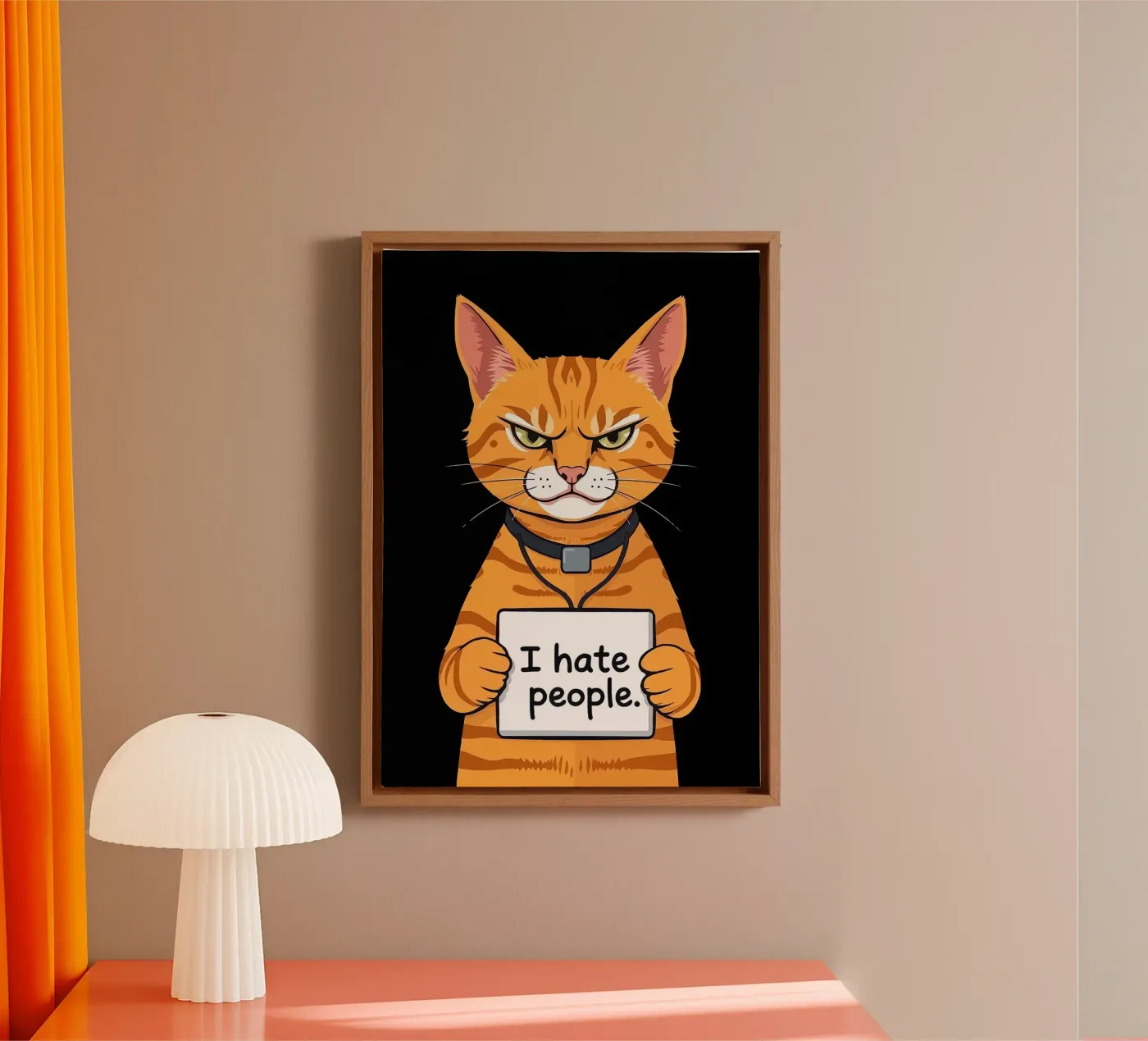 Grumpy Orange Leinwand von Arjun