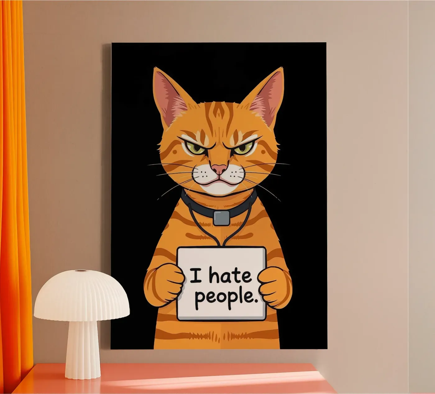 Grumpy Orange Leinwand von Arjun