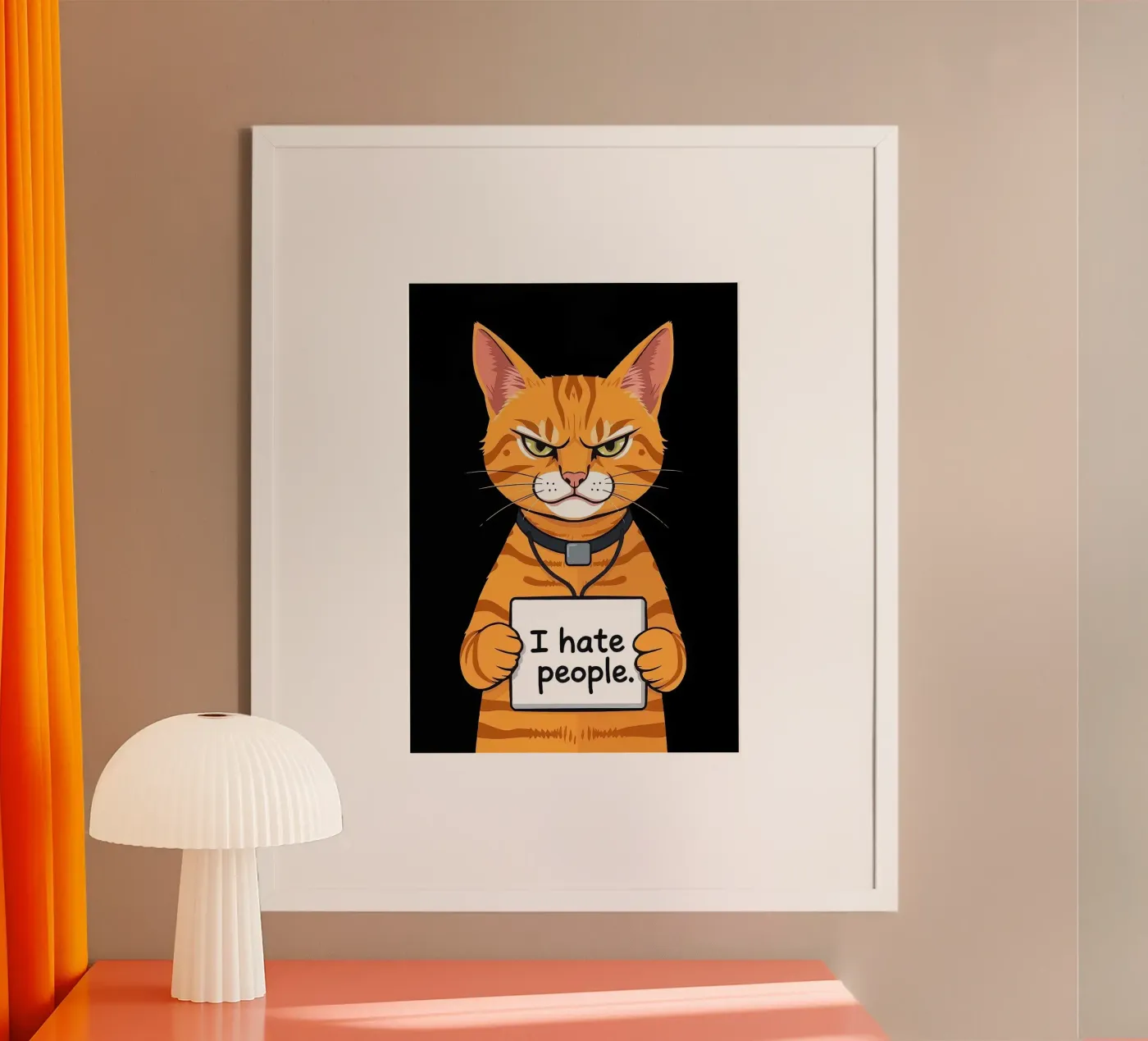 Mürrische Orange Poster von Arjun
