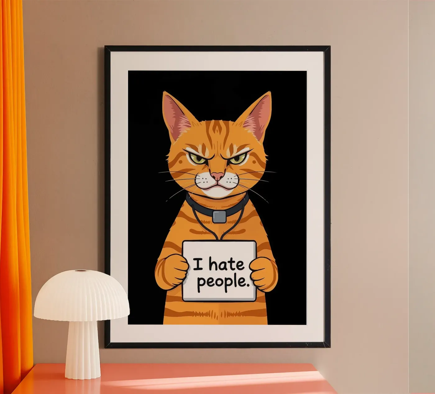 Mürrische Orange Poster von Arjun