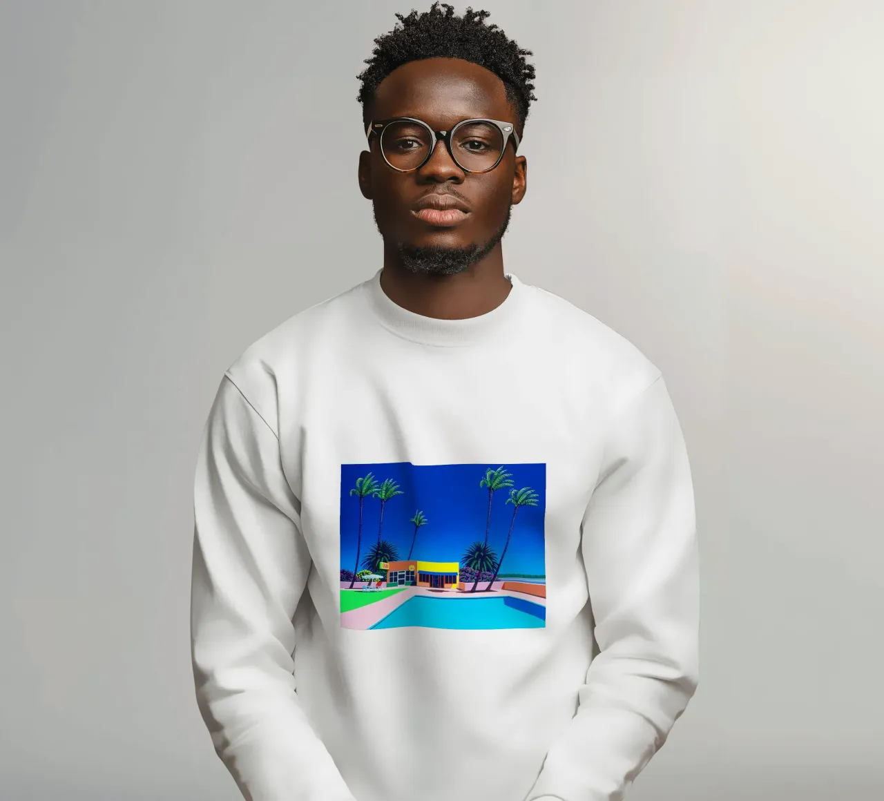 Ufficio e piscina Hiroshi Nagai felpa da THE CAROLINE