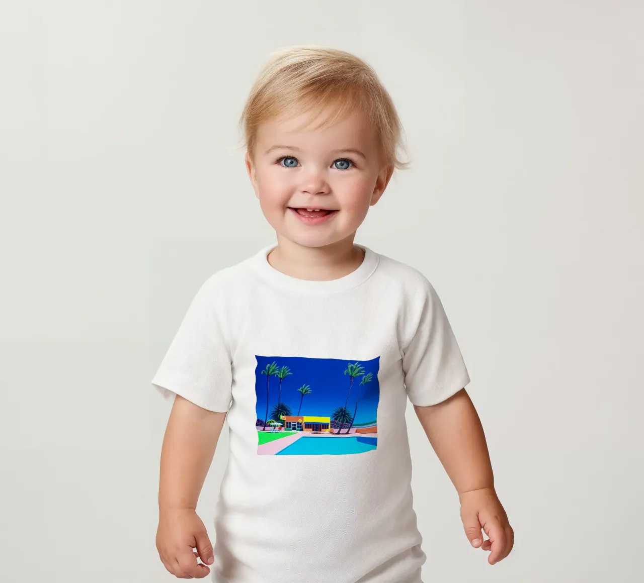 Ufficio e piscina Hiroshi Nagai maglietta neonato da THE CAROLINE