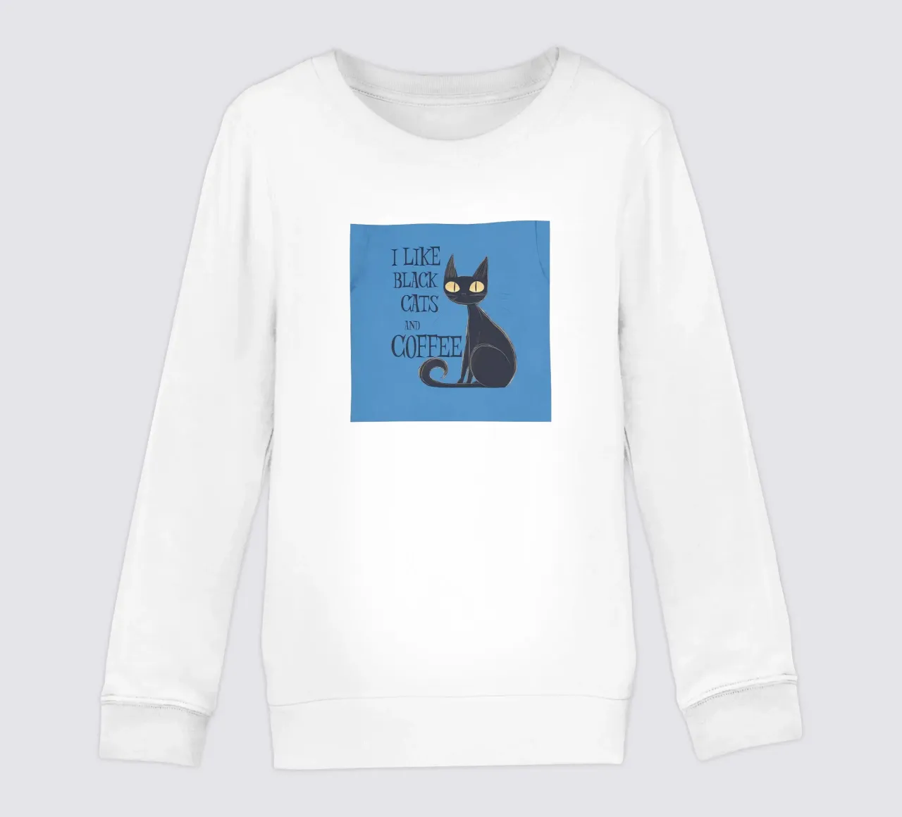 Mi piacciono i gatti neri e il caffè felpa bambino da Arjun