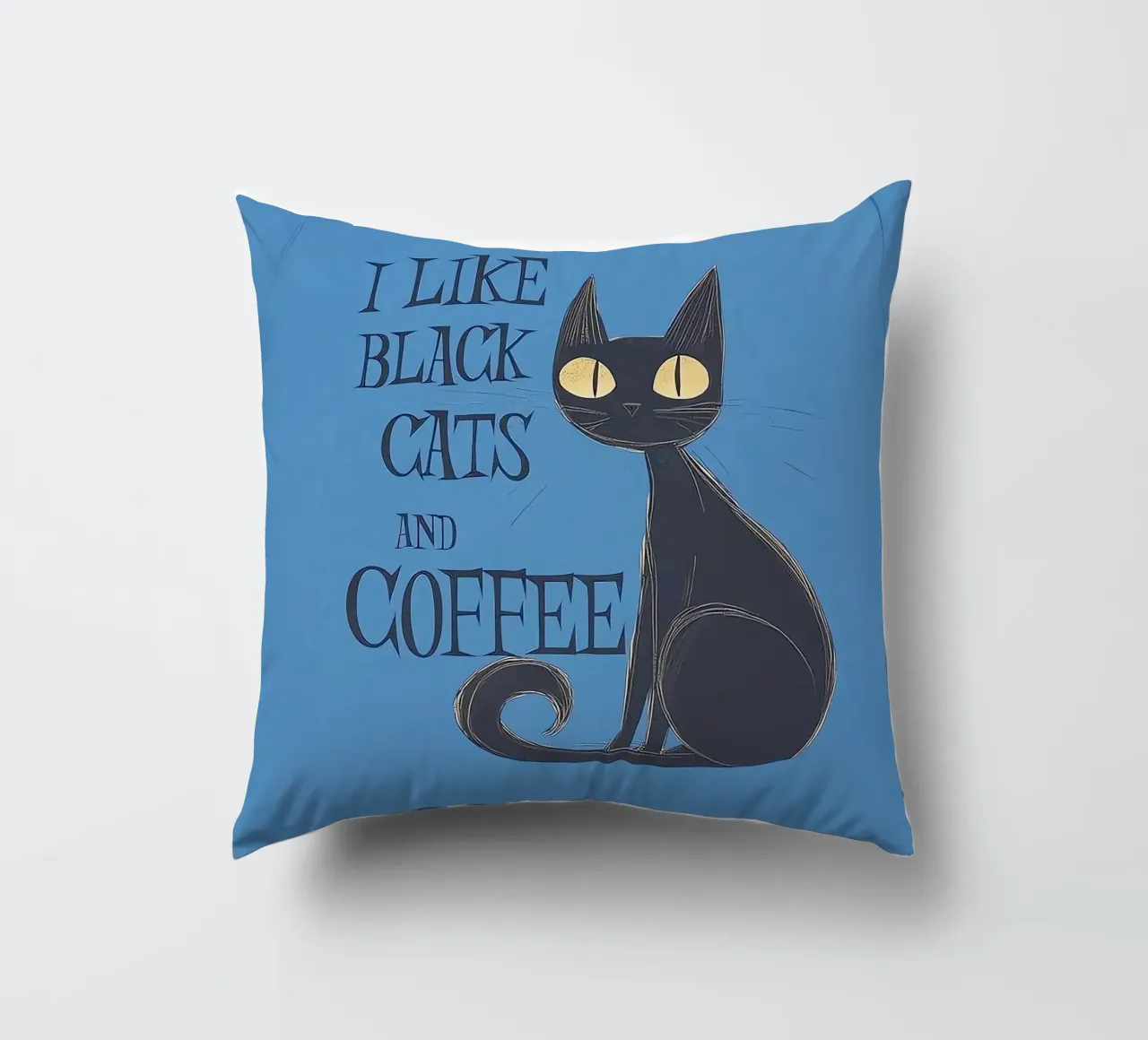 Mi piacciono i gatti neri e il caffè cuscino da Arjun