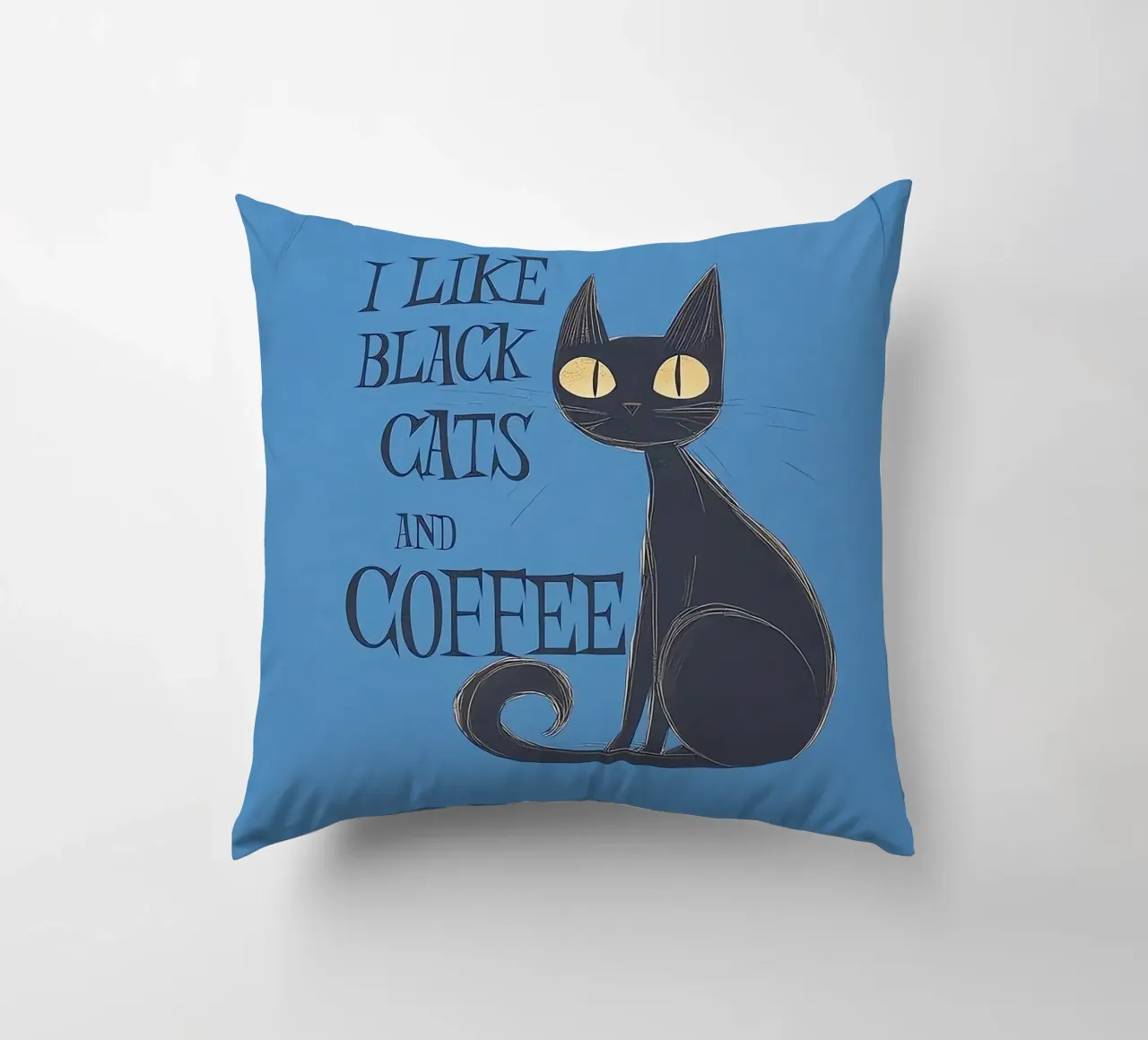 Mi piacciono i gatti neri e il caffè cuscino da Arjun