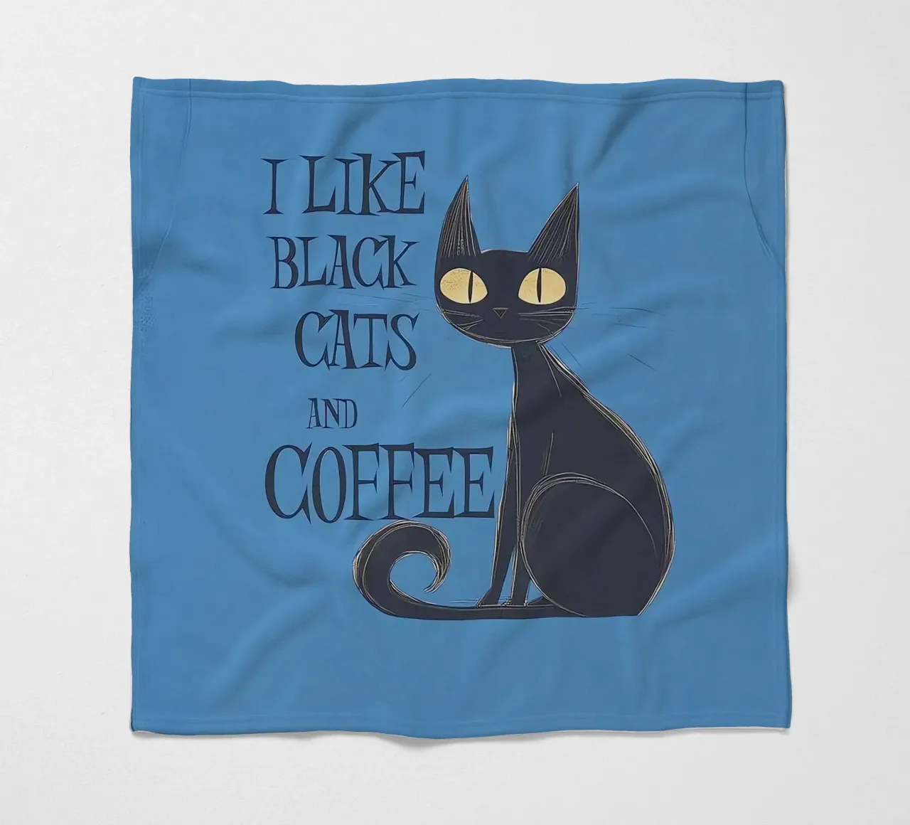 Mi piacciono i gatti neri e il caffè coperta in pile da Arjun
