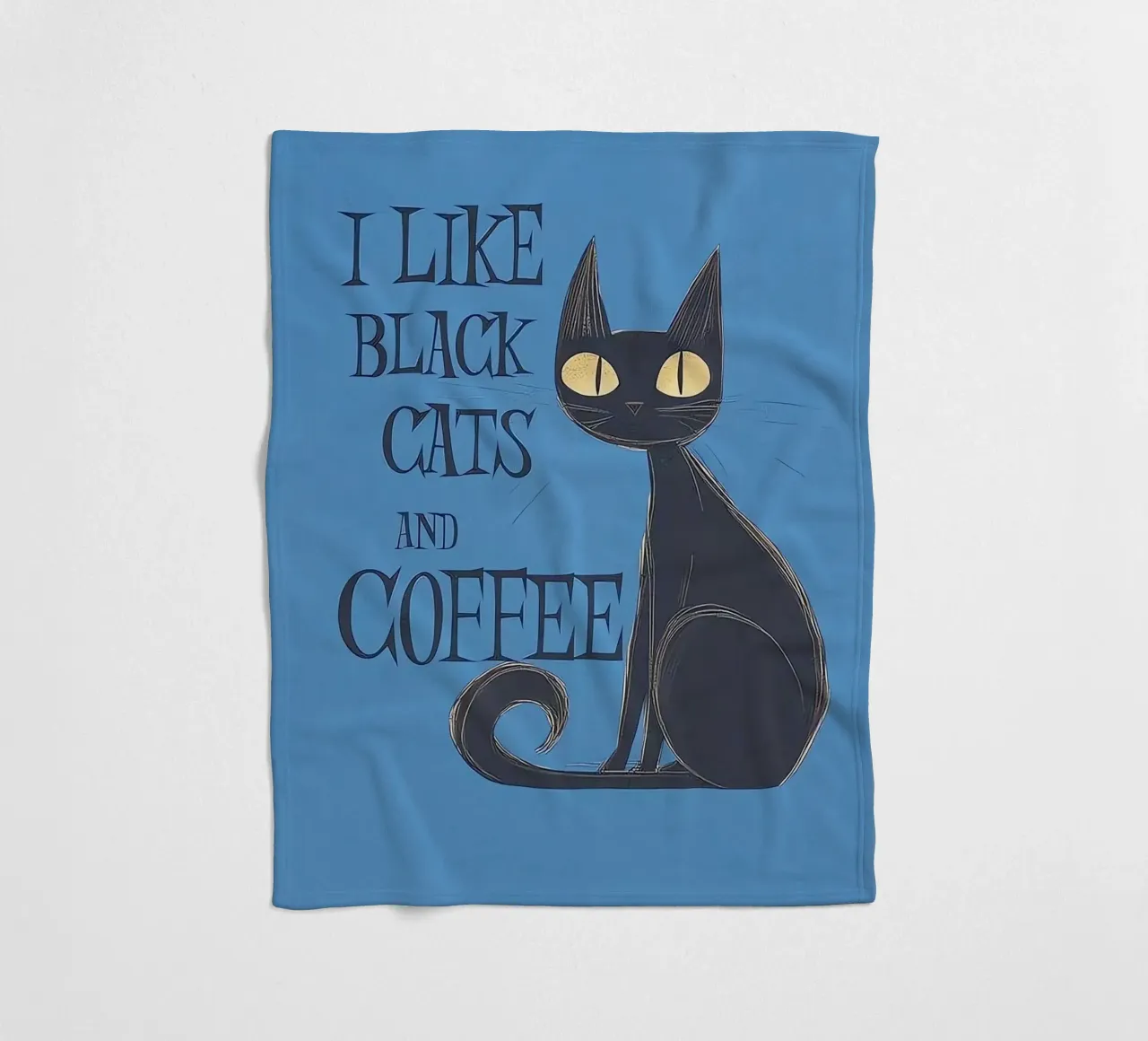 Mi piacciono i gatti neri e il caffè coperta in pile da Arjun