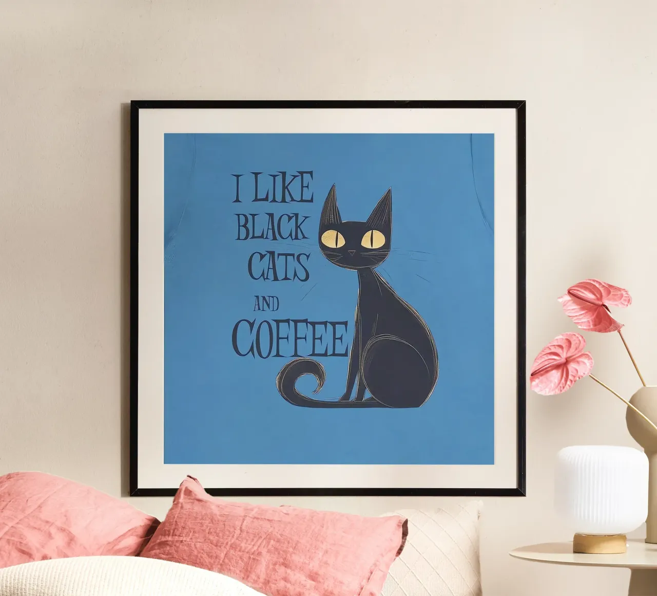 Mi piacciono i gatti neri e il caffè carta hahnemühle da Arjun
