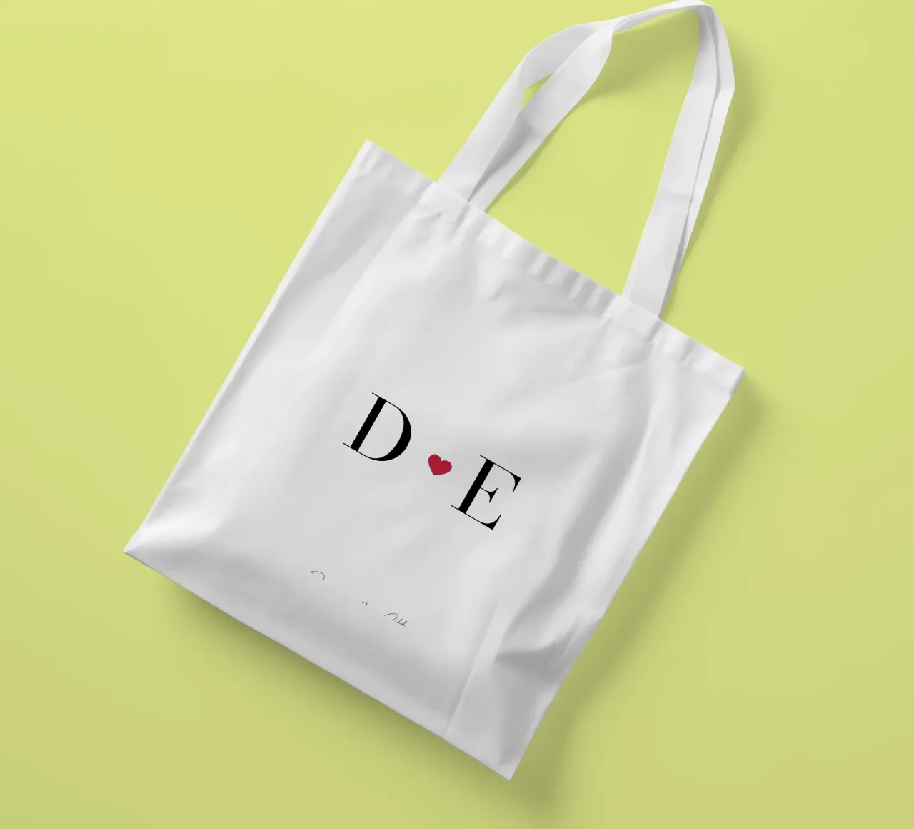Liebe Initialen Custom Print Jutebeutel von Prints By Ayleen