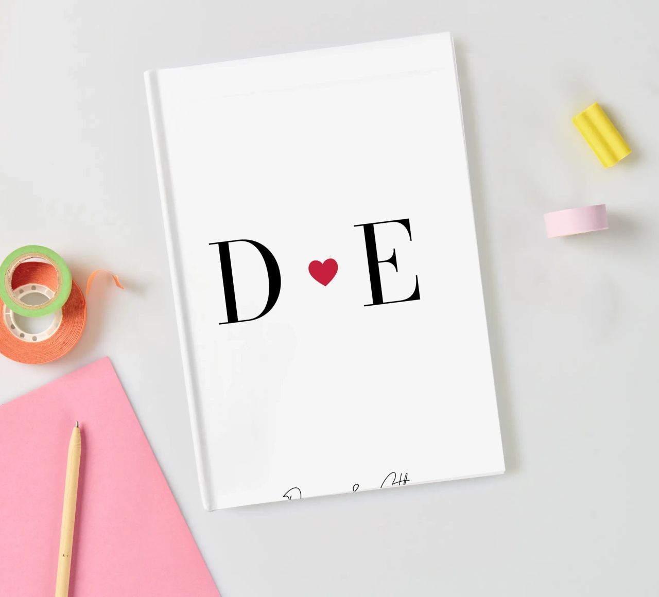 Liebe Initialen Custom Print Notizbuch von Prints By Ayleen