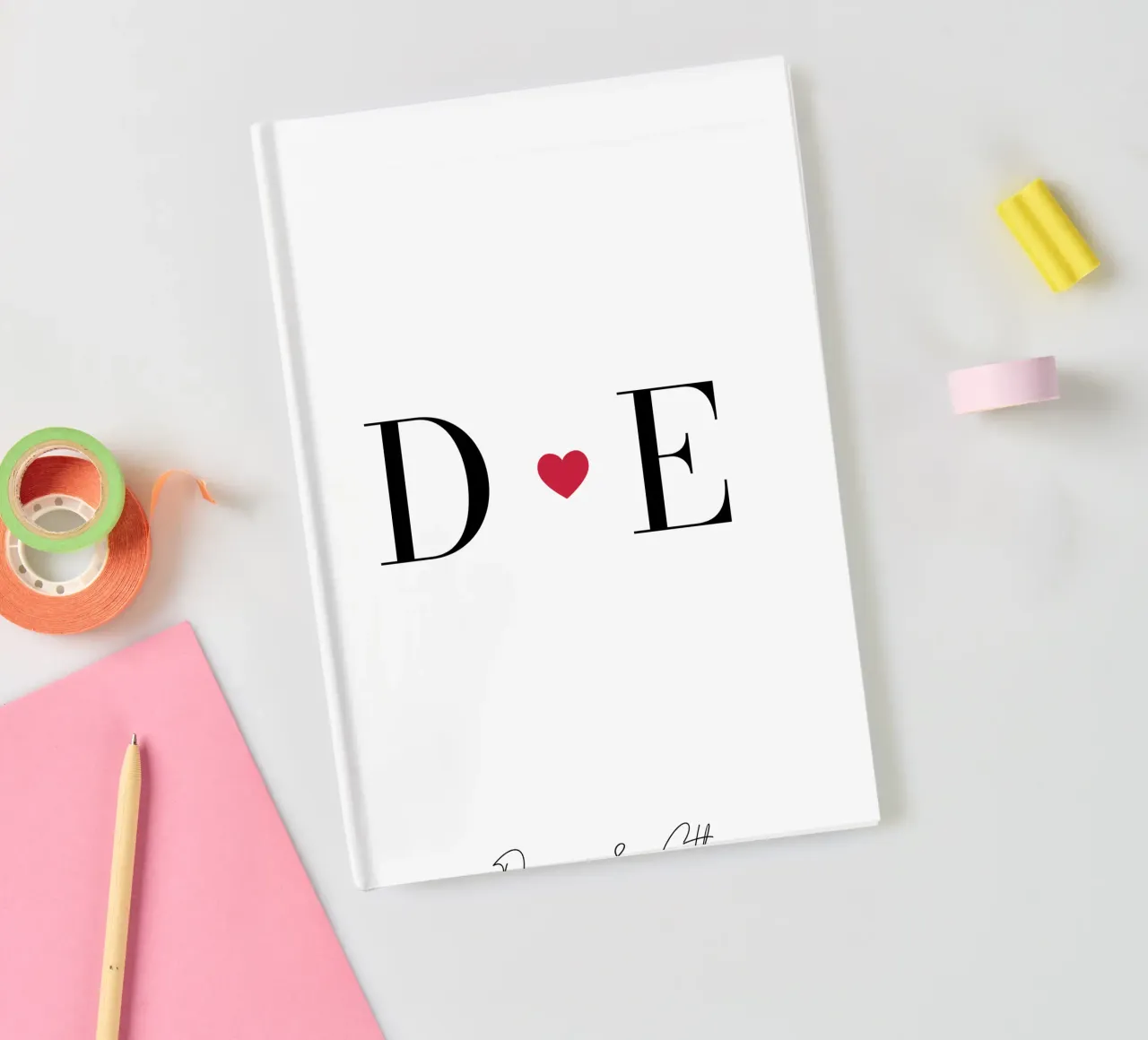 Liebe Initialen Custom Print Notizbuch von Prints By Ayleen
