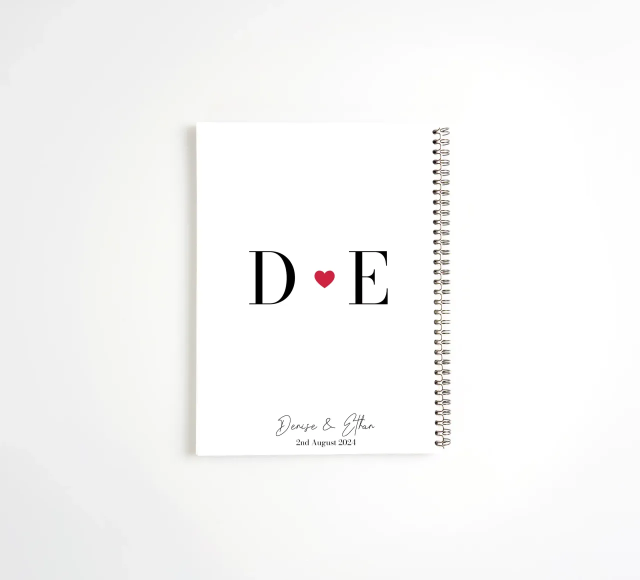 Love Initials Custom Print spiral notebook by Prints By Ayleen