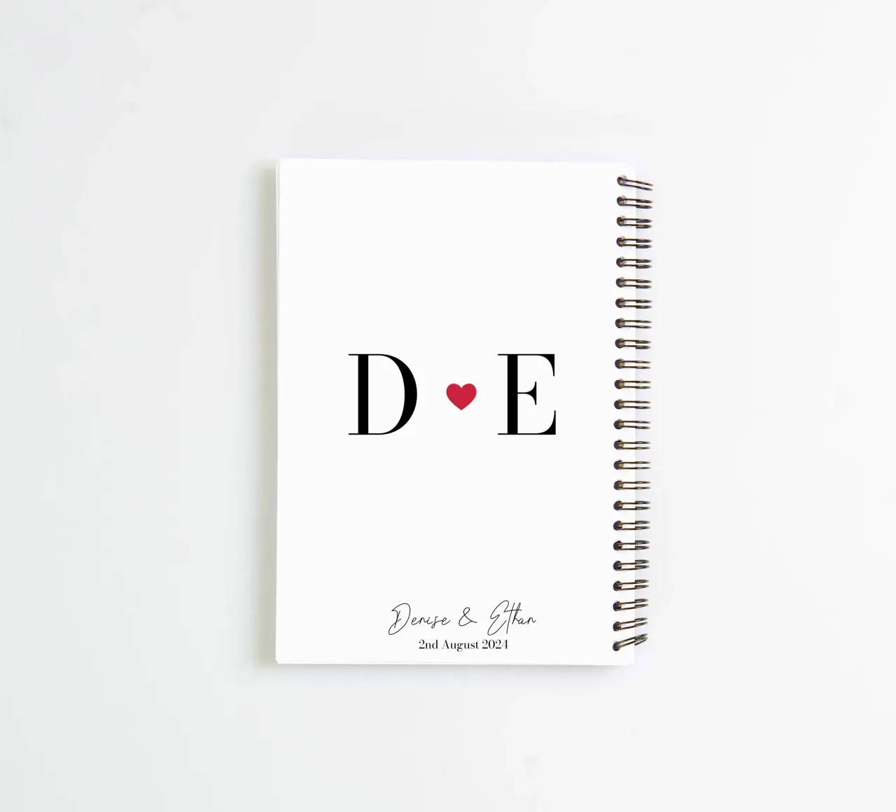 Love Initials Custom Print spiral notebook by Prints By Ayleen