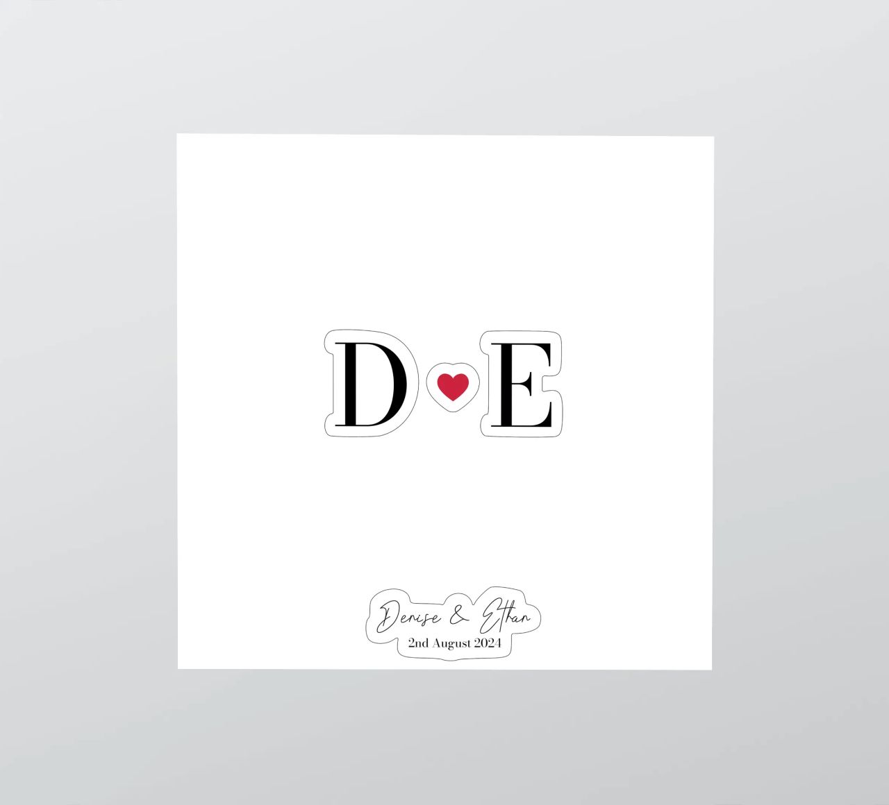 Liebe Initialen Custom Print Sticker von Prints By Ayleen