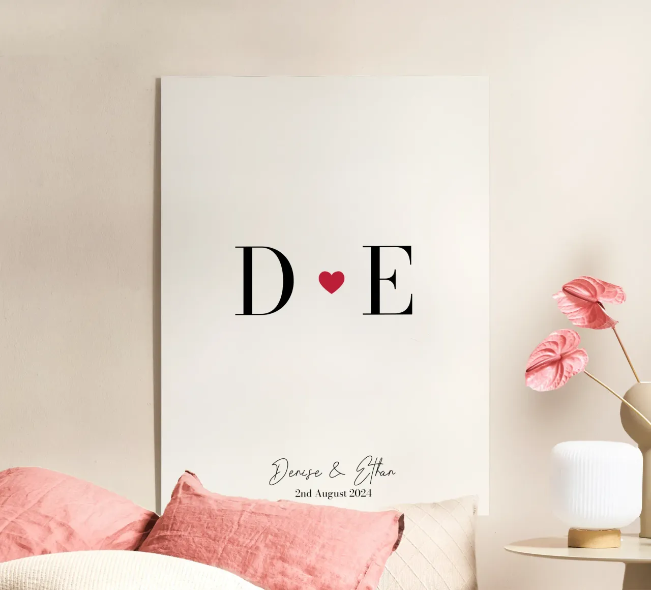 Liebe Initialen Custom Print Acryl-Glas von Prints By Ayleen