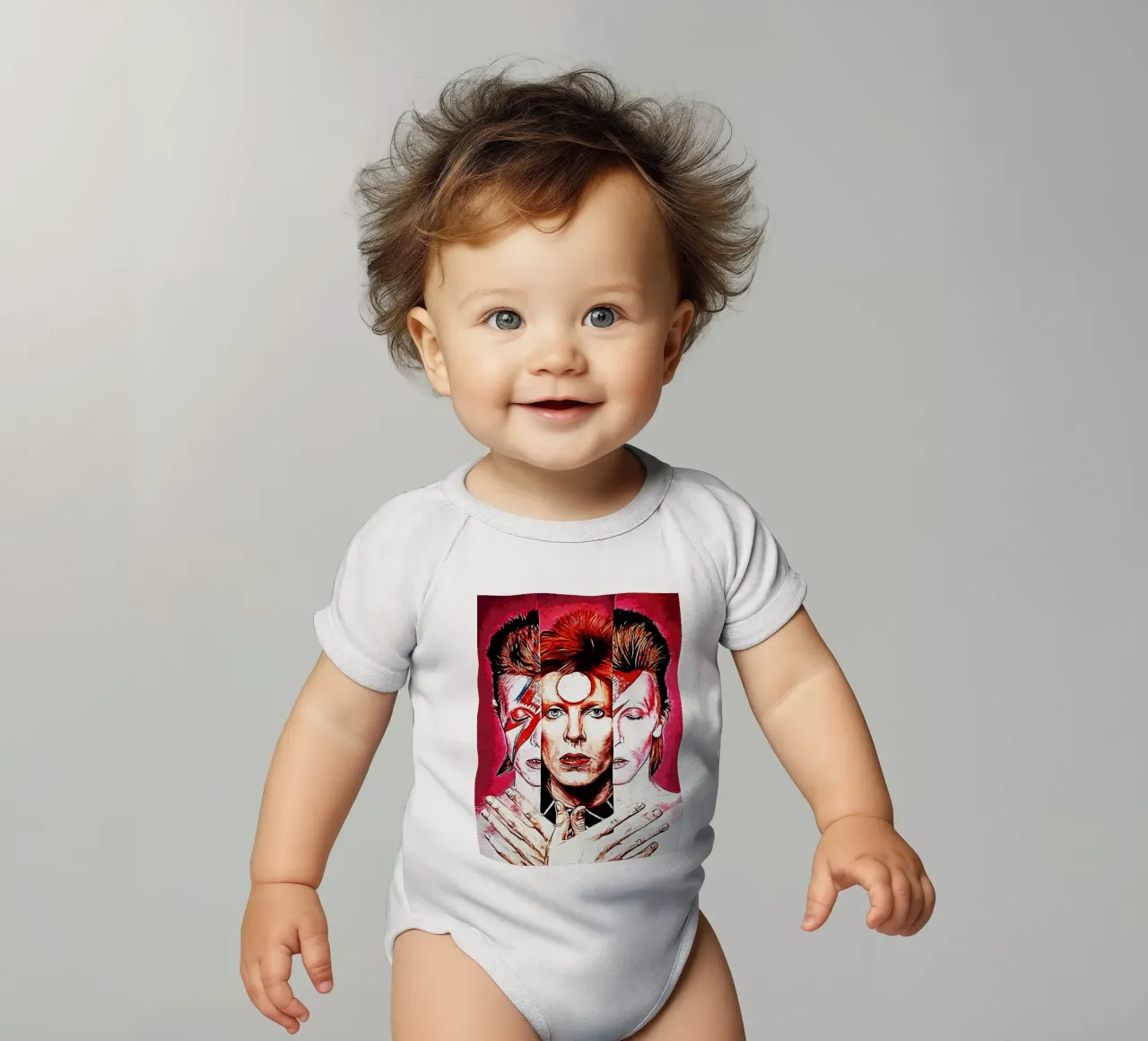 David Bowie 1 Kunst babyrompertje korte mouwen van music soul