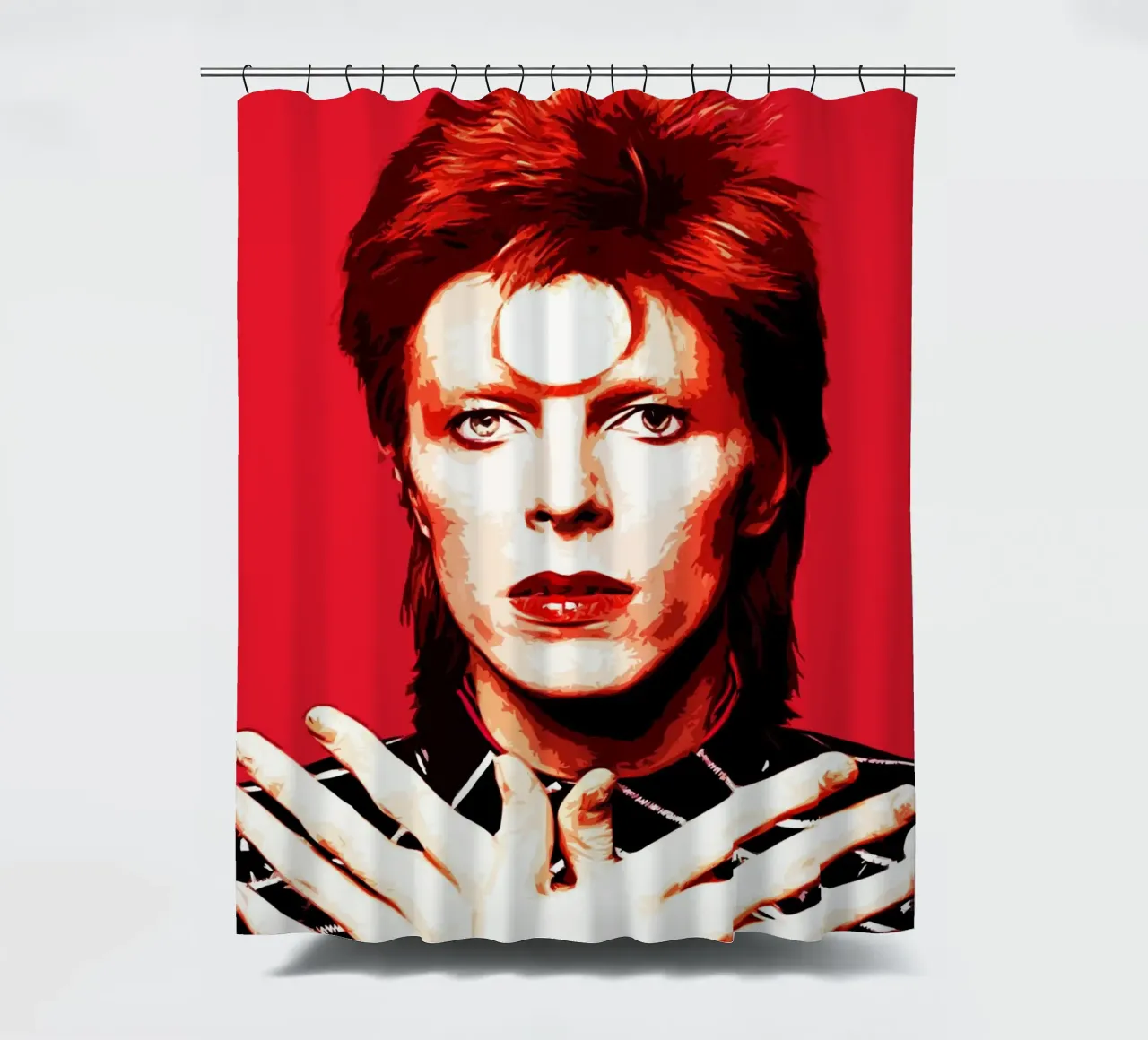 David Bowie 11 Art shower curtain by music soul