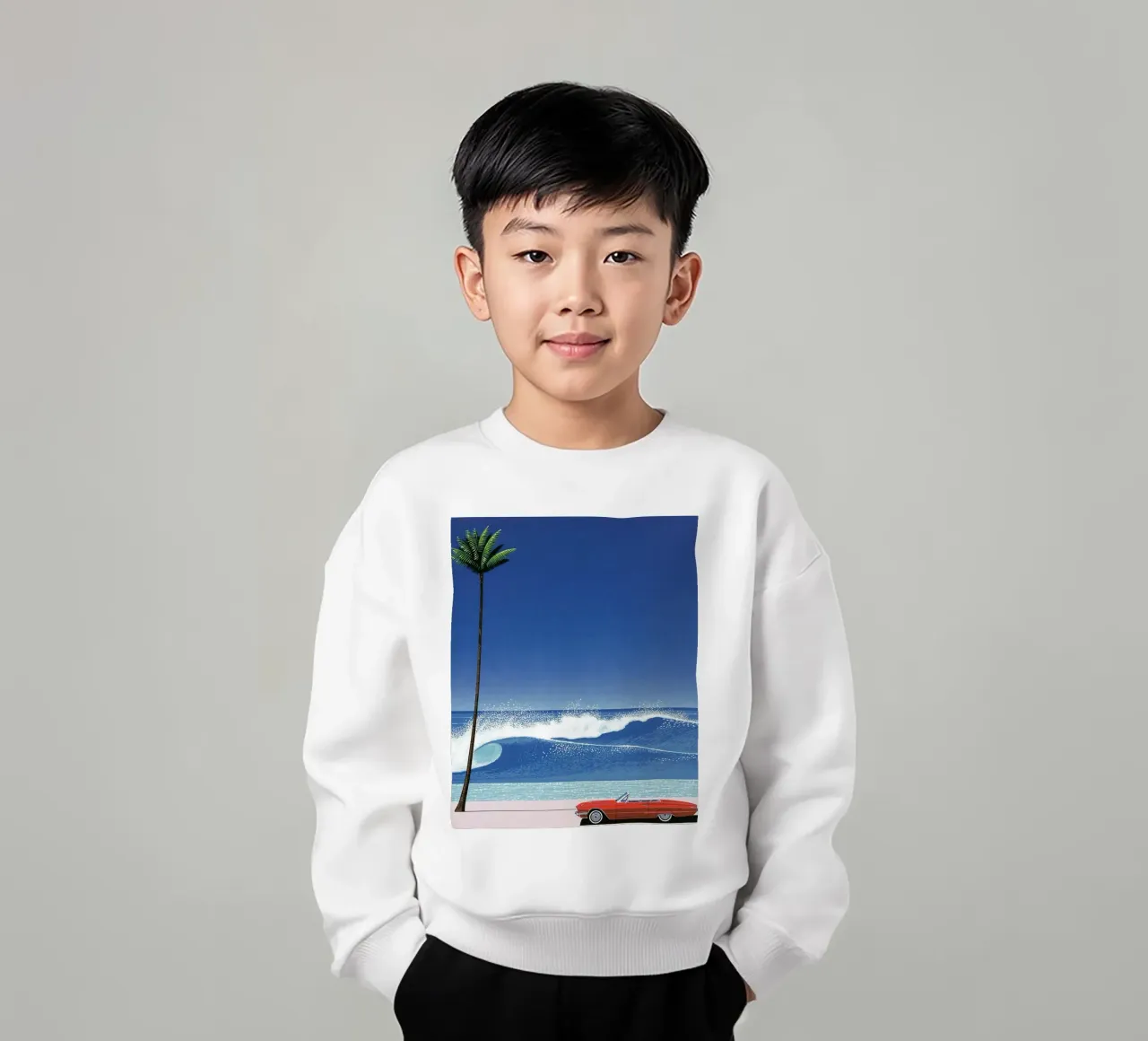 Hiroshi Nagai L'auto rossa felpa bambino da THE CAROLINE