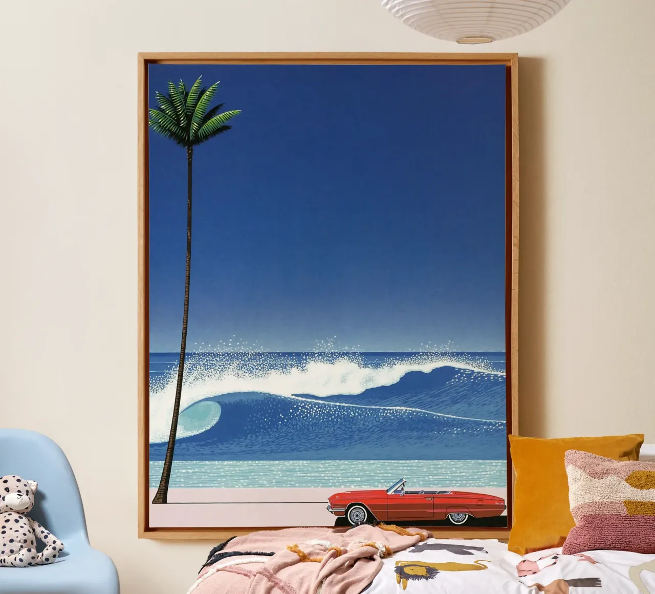 Hiroshi Nagai L'auto rossa tela da THE CAROLINE