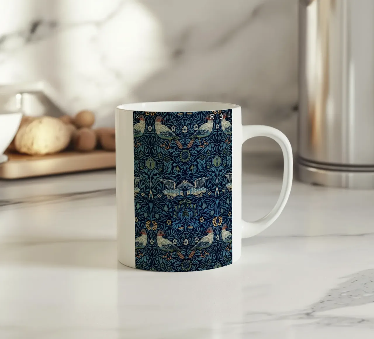 uccelli e foglie tazza in ceramica da Ropech Shop
