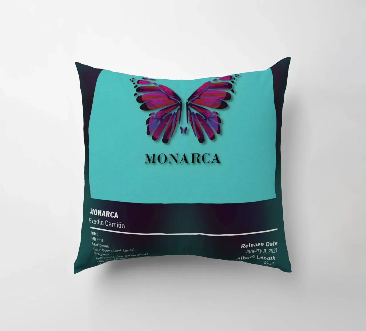 Monarca (2021) by Eladio Carrión cuscino da DGUnder