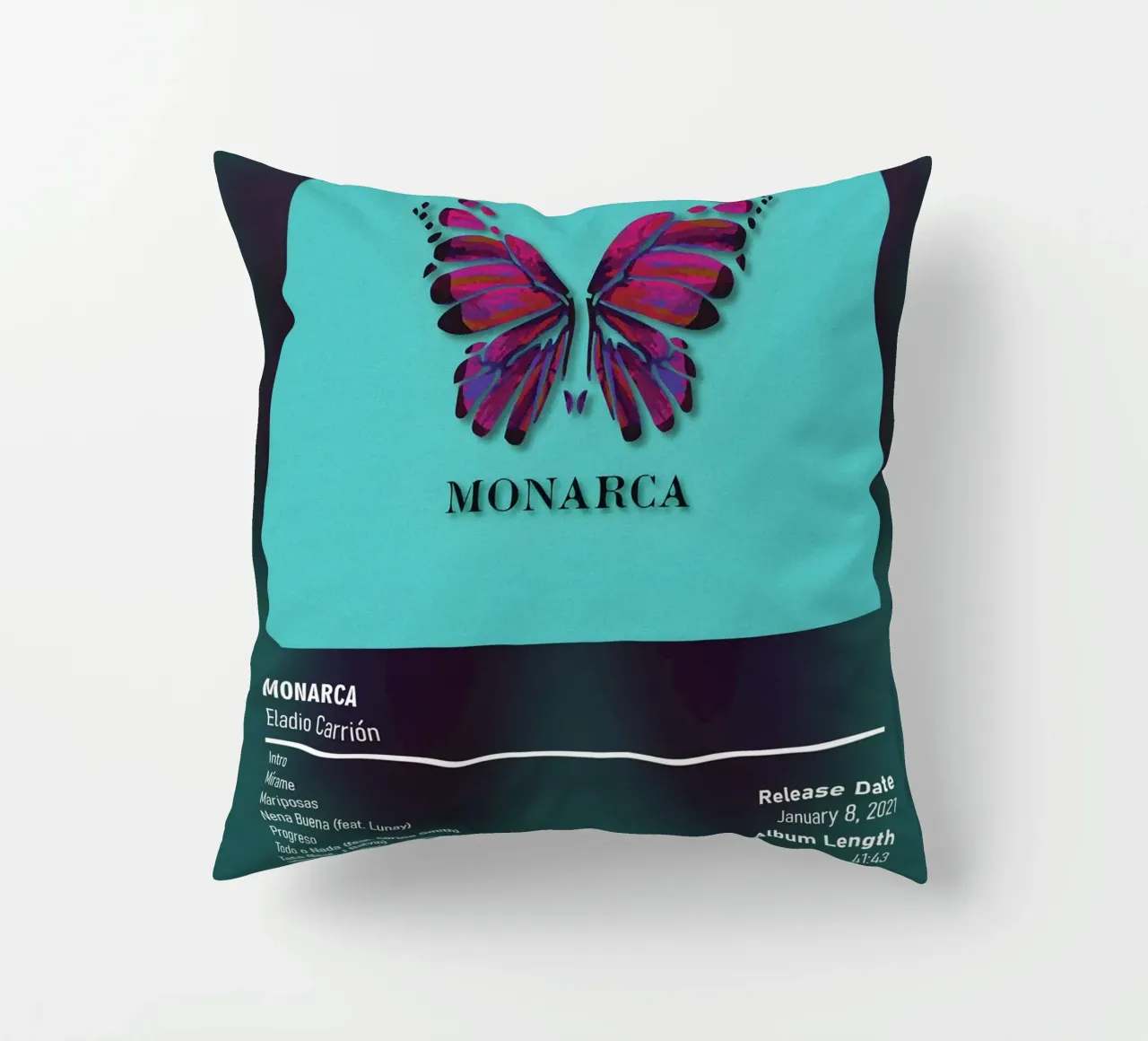 Monarca (2021) by Eladio Carrión cuscino da DGUnder