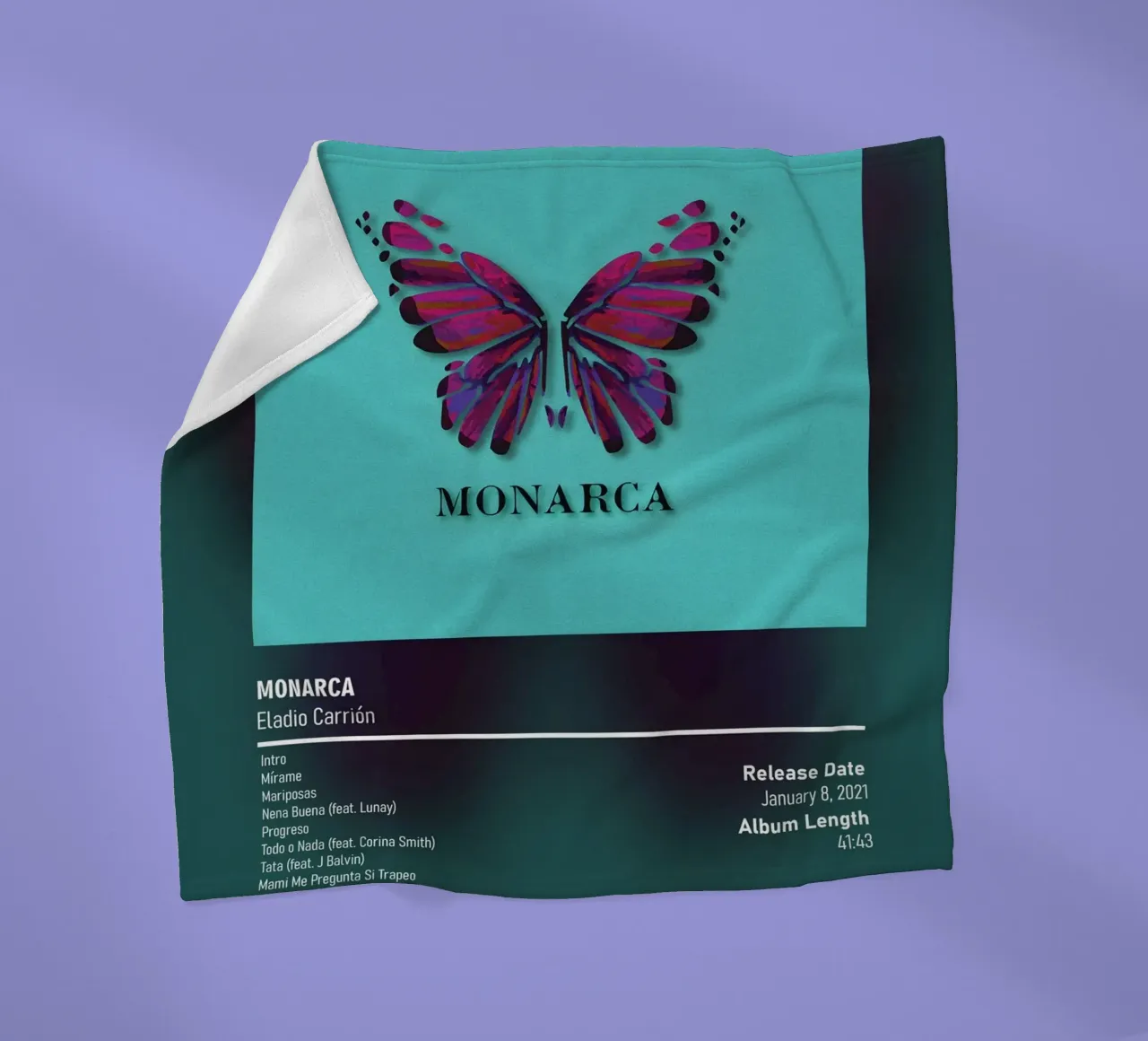 Monarca (2021) by Eladio Carrión coperta in pile da DGUnder