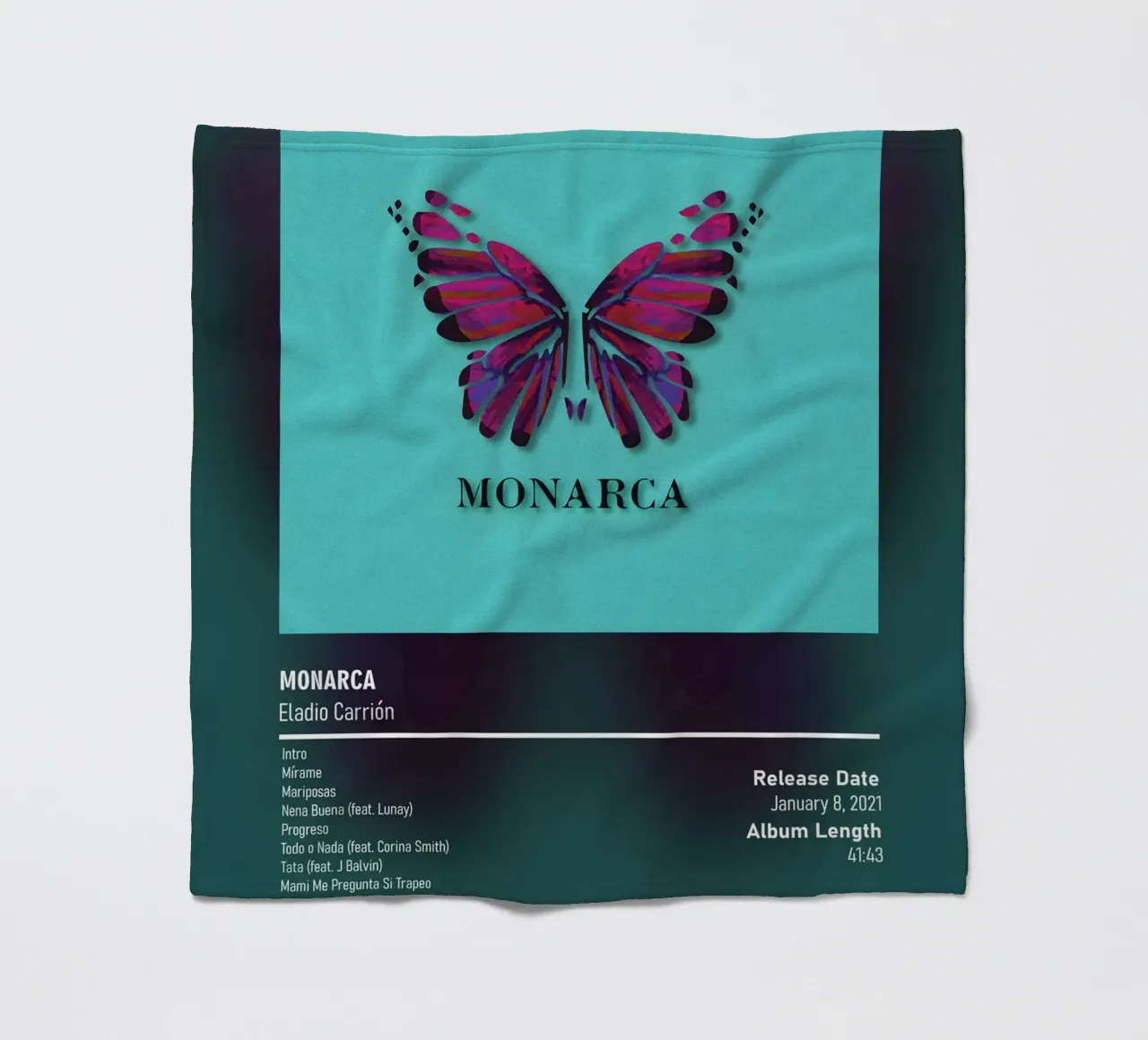 Monarca (2021) by Eladio Carrión coperta in pile da DGUnder
