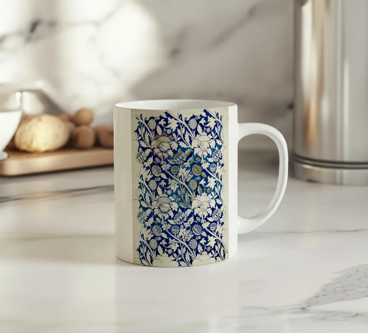 fiori con fogliame tazza in ceramica da Ropech Shop