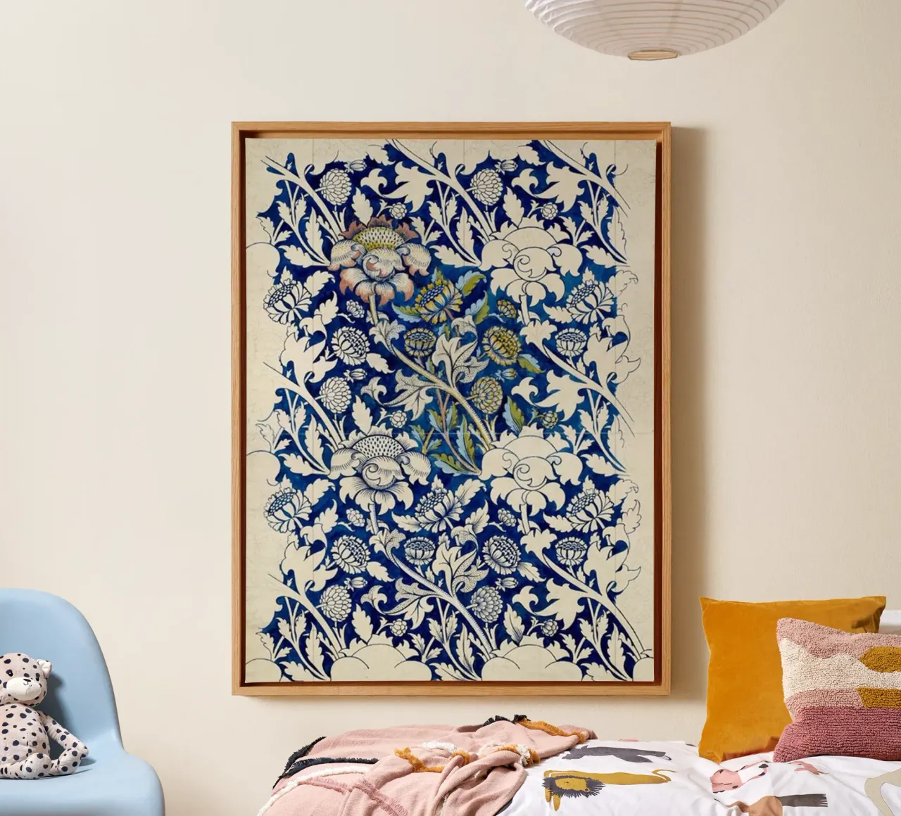 bloemen met gebladerte canvas met Baklijst van Ropech Shop
