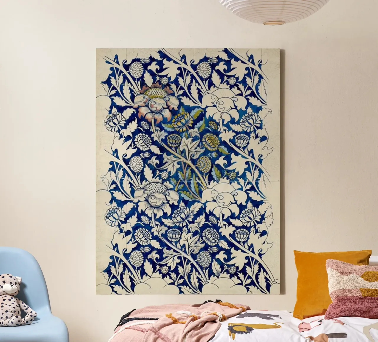 bloemen met gebladerte canvas met Baklijst van Ropech Shop