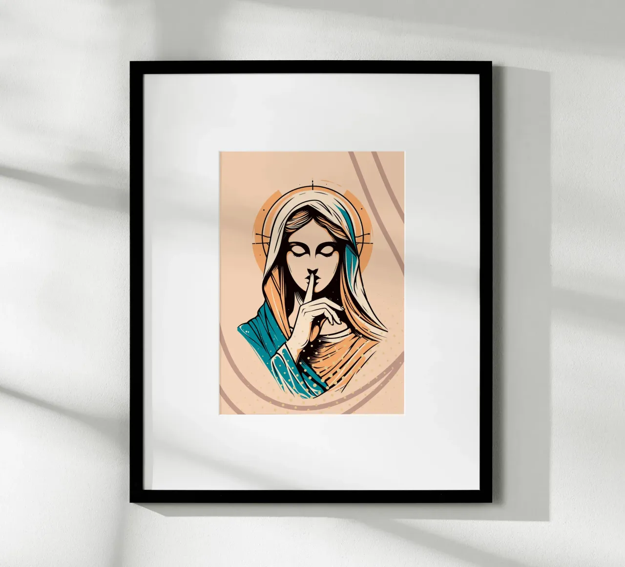 Silence of Mary poster con telaio in alluminio da LisaArtes