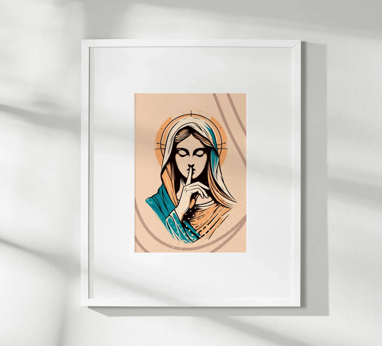 Silence of Mary poster con telaio in alluminio da LisaArtes