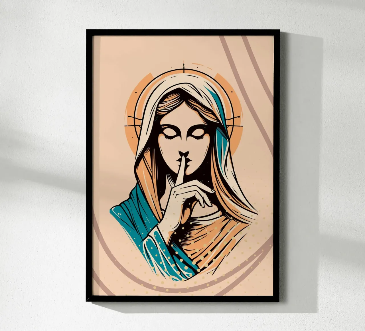 Silence of Mary poster con telaio in alluminio da LisaArtes