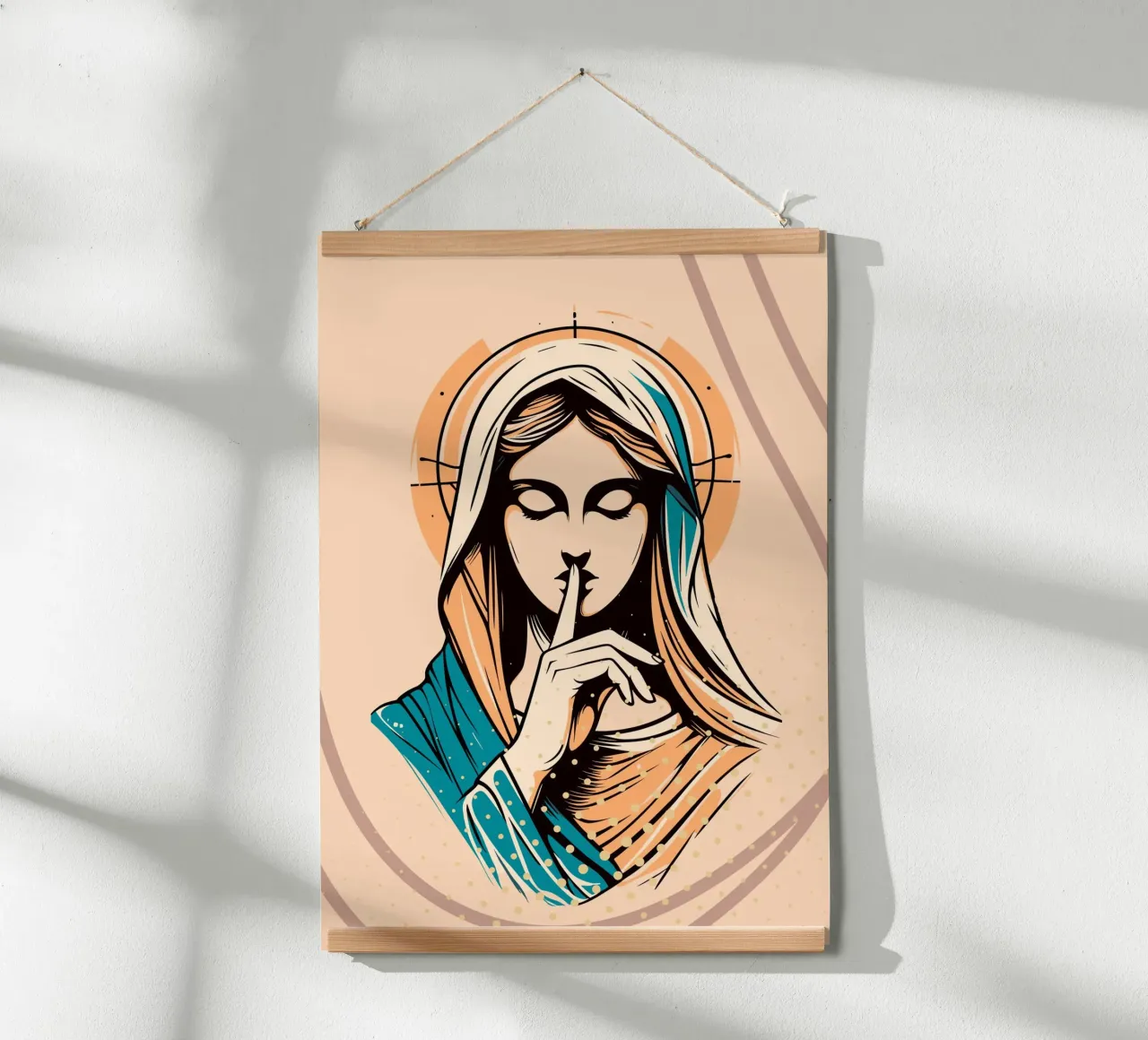 Silence of Mary poster con telaio in alluminio da LisaArtes