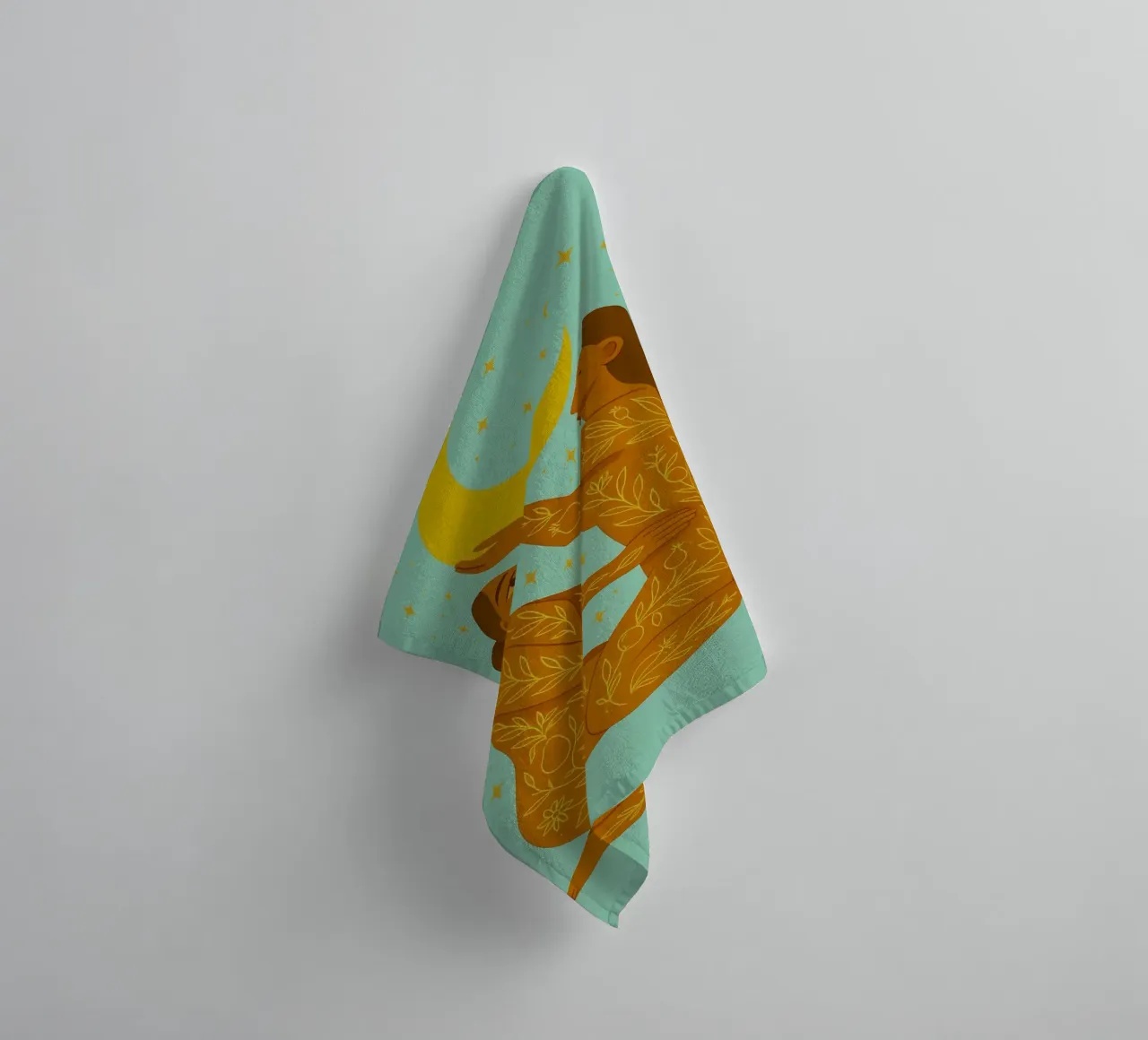 Sisters of the Moon towel by Taika Tori Art