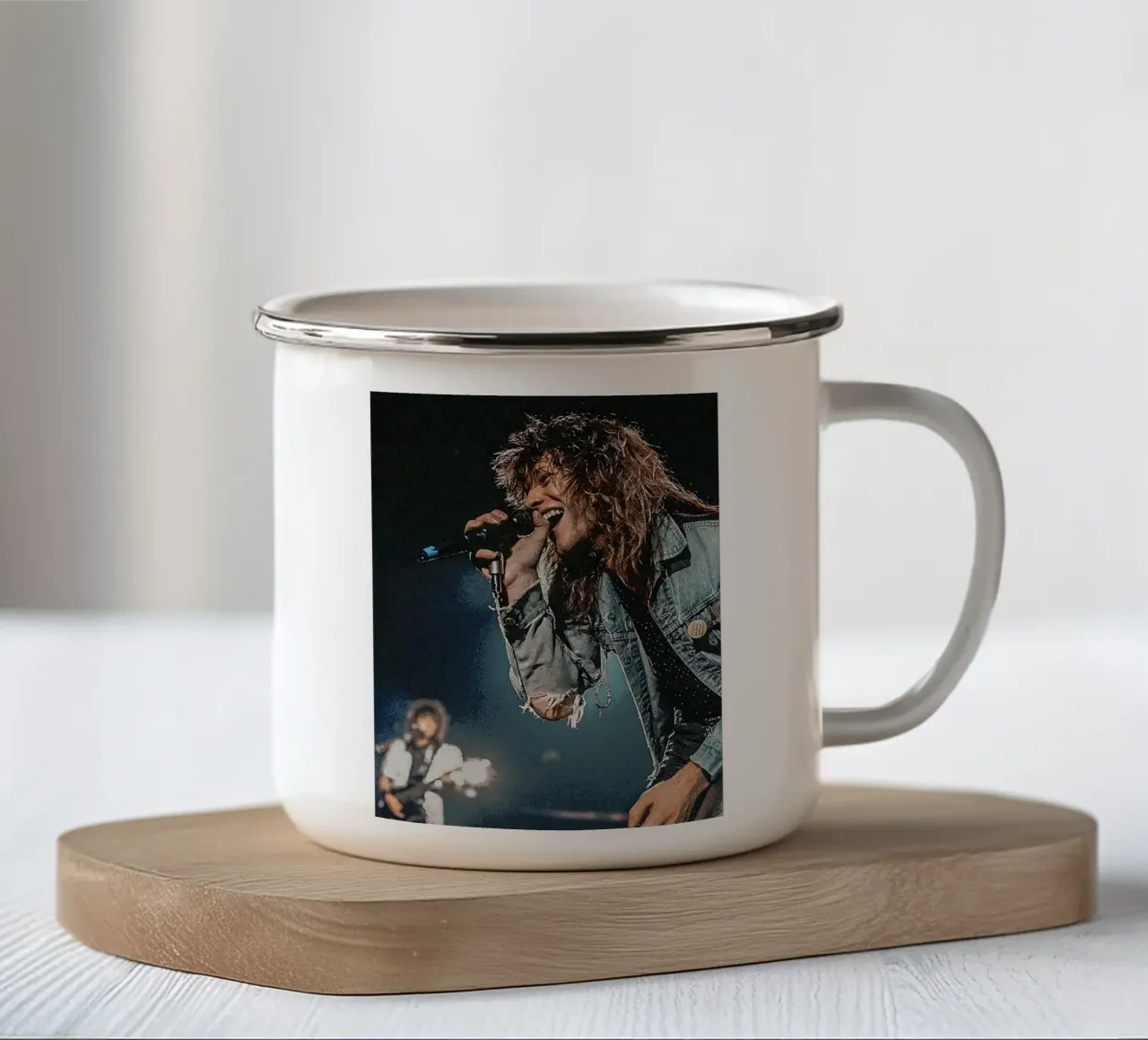bon jovi band tazza in smalto da vanhesling