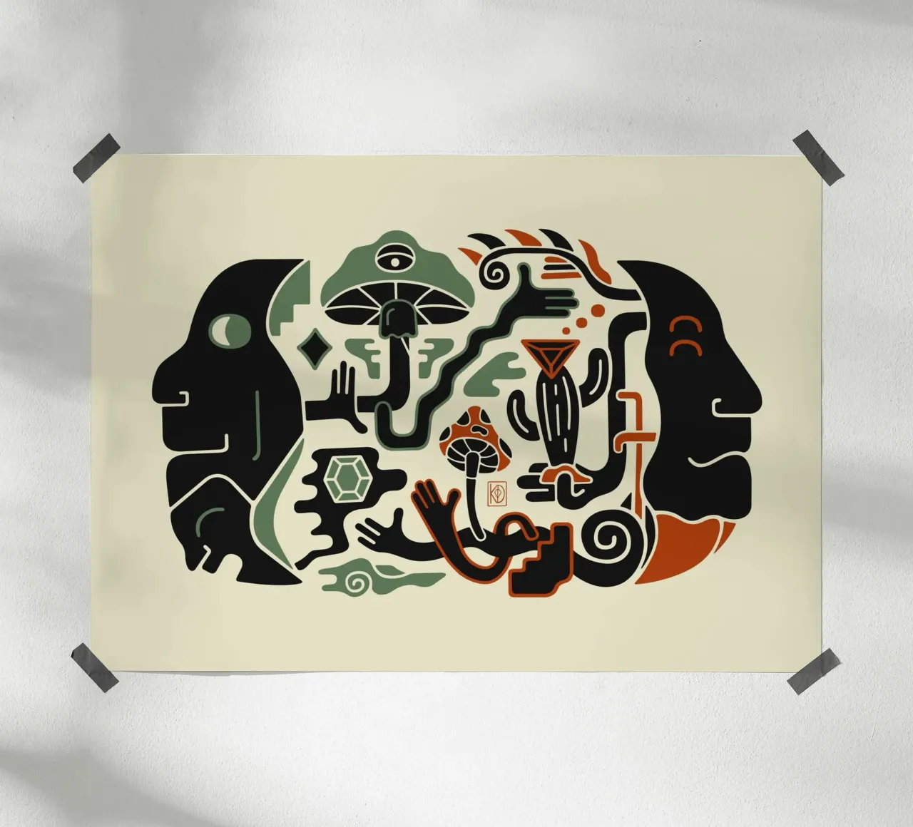 Ponderazione poster con telaio in legno da Krystal Depict