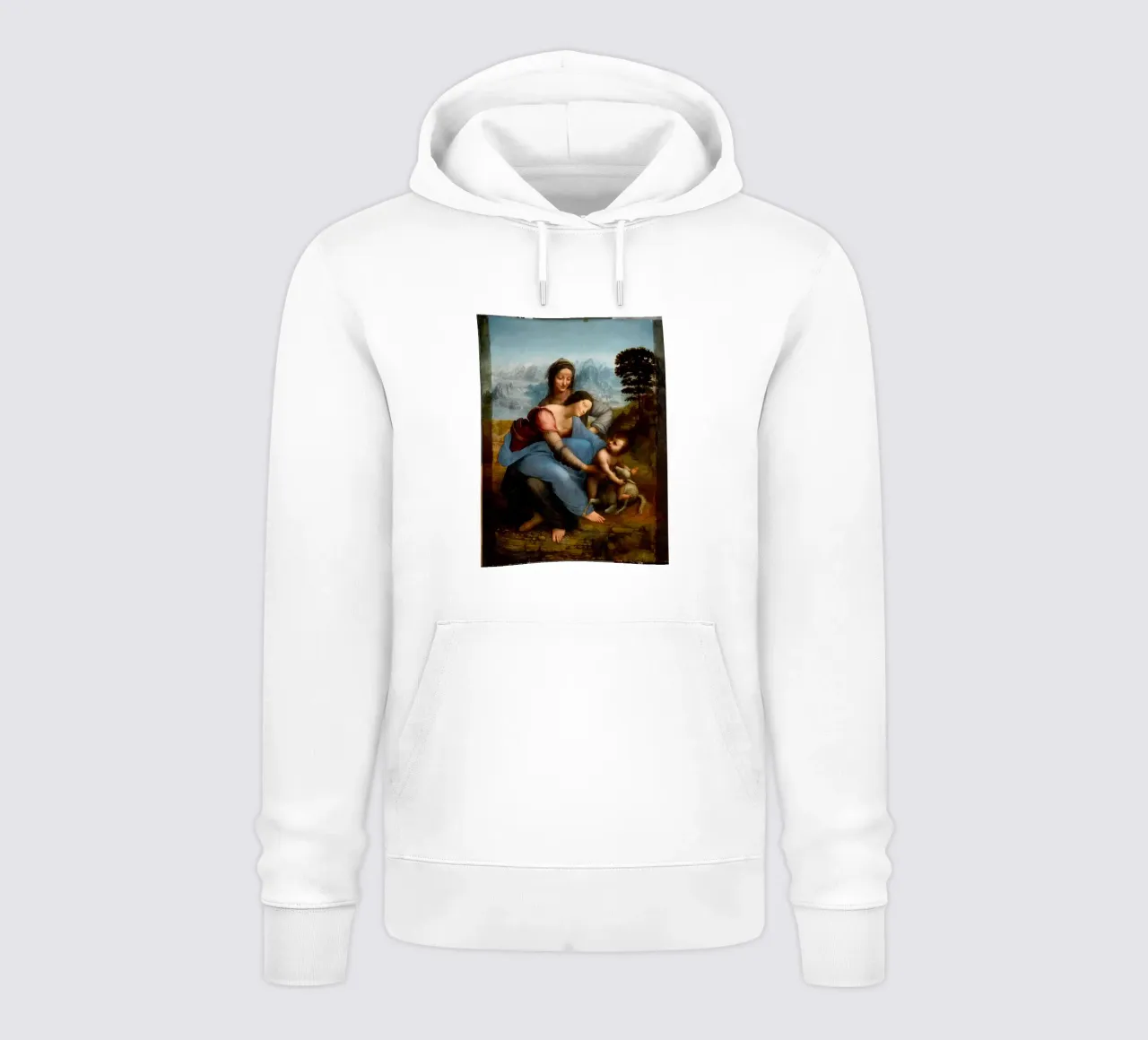 Ragazza e bambino con Sant'Anna felpa con cappuccio da Susanprint