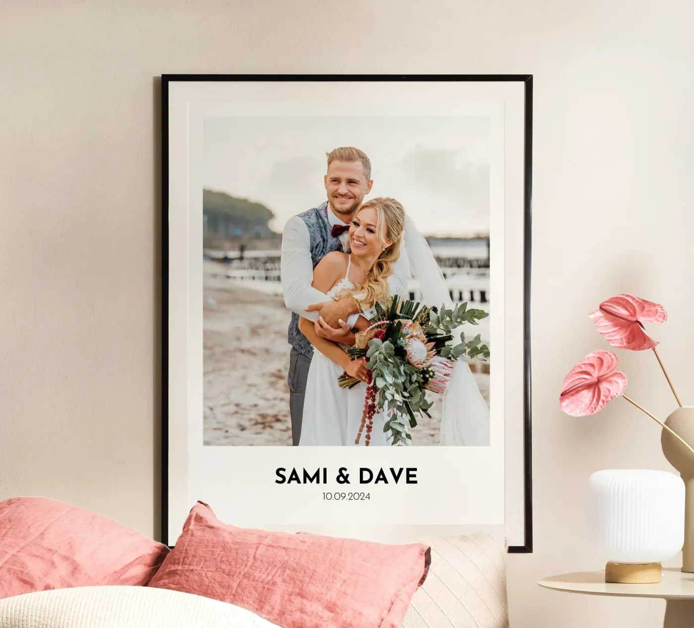 Personalisiertes Geschenk zum Hochzeitstag drucken Poster von Prints By Ayleen
